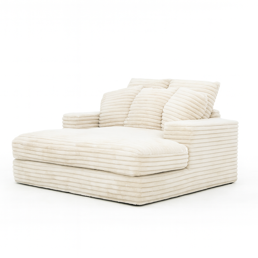 Minky Cream Chaise Lounger