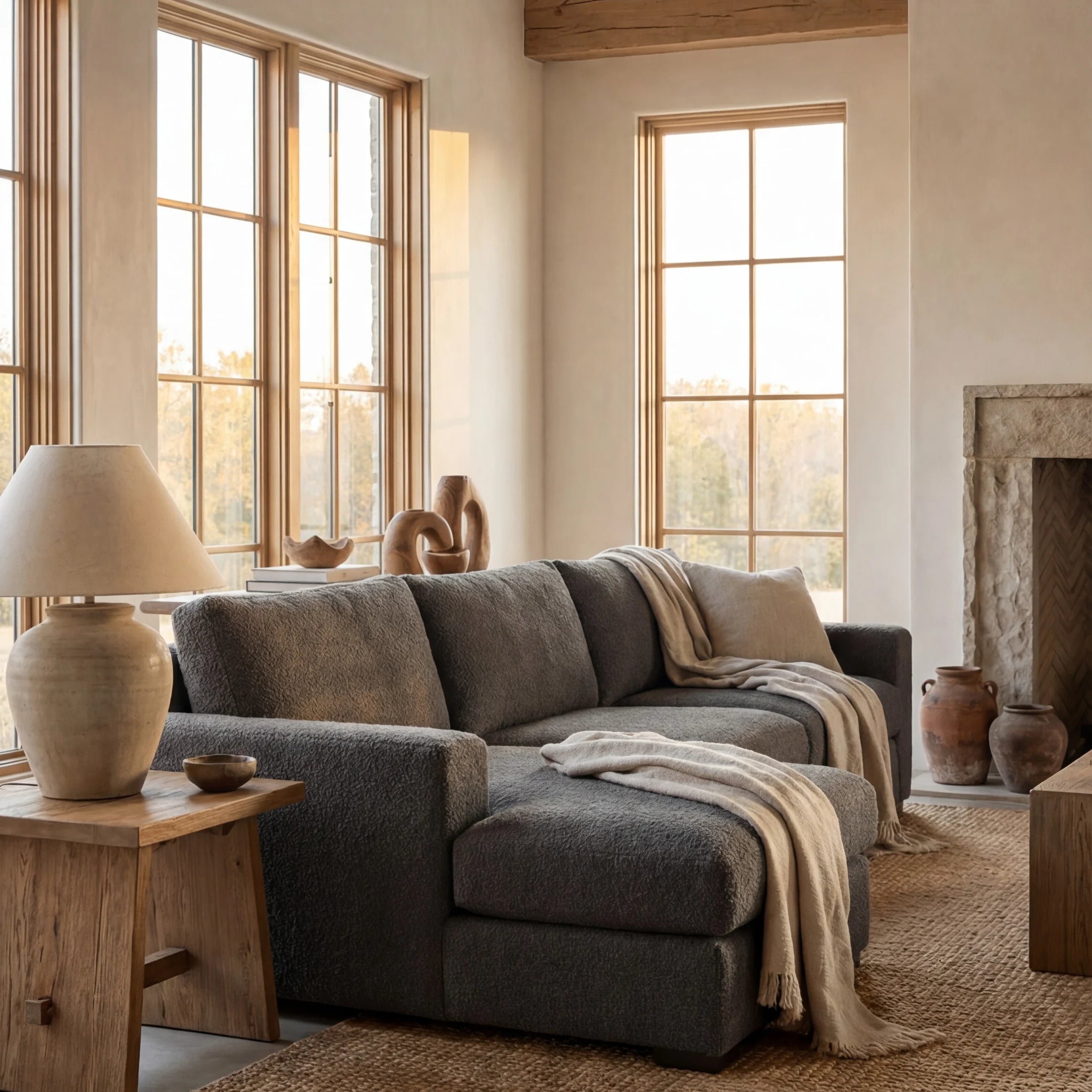 Cuddle Charcoal Two-Piece Chaise Sectional