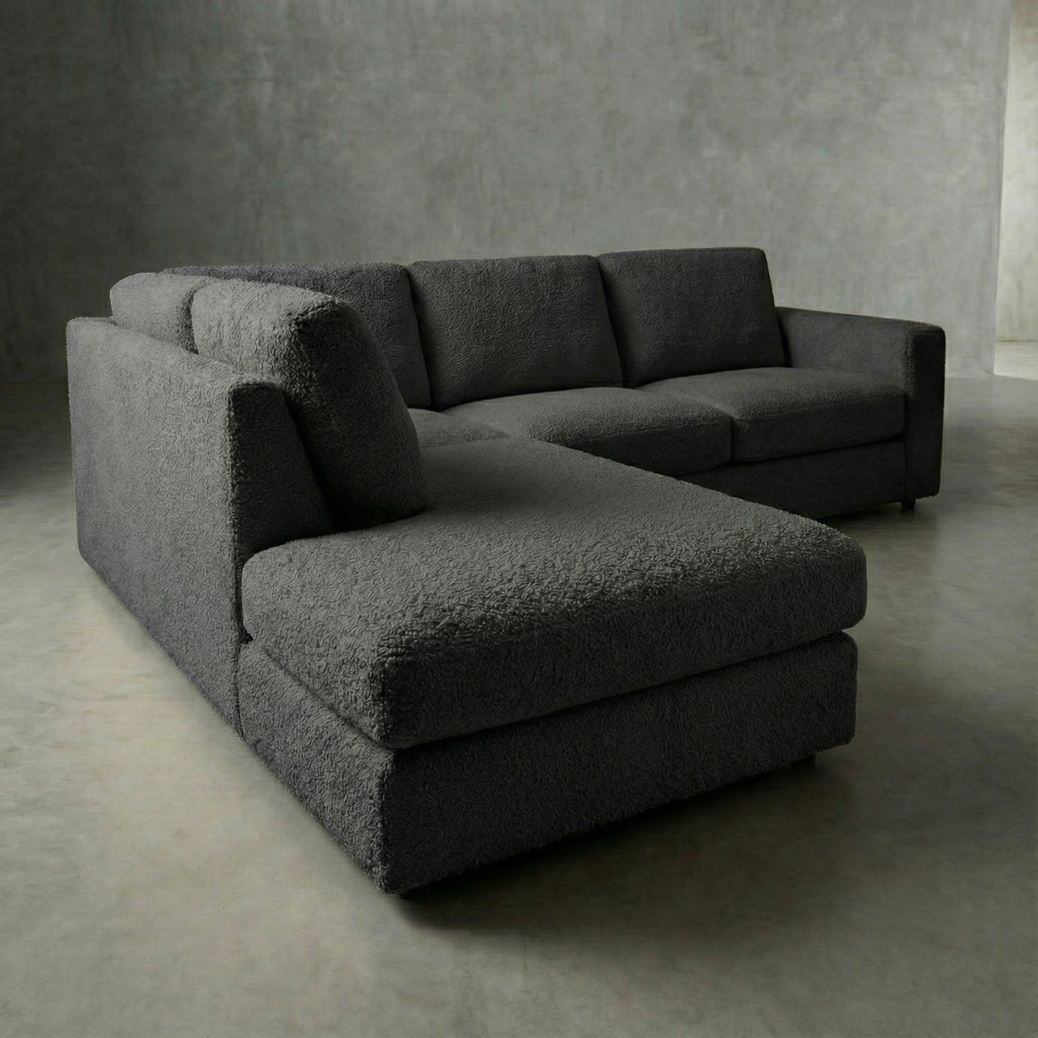Cuddle Charcoal Veylo Two-Piece Sectional