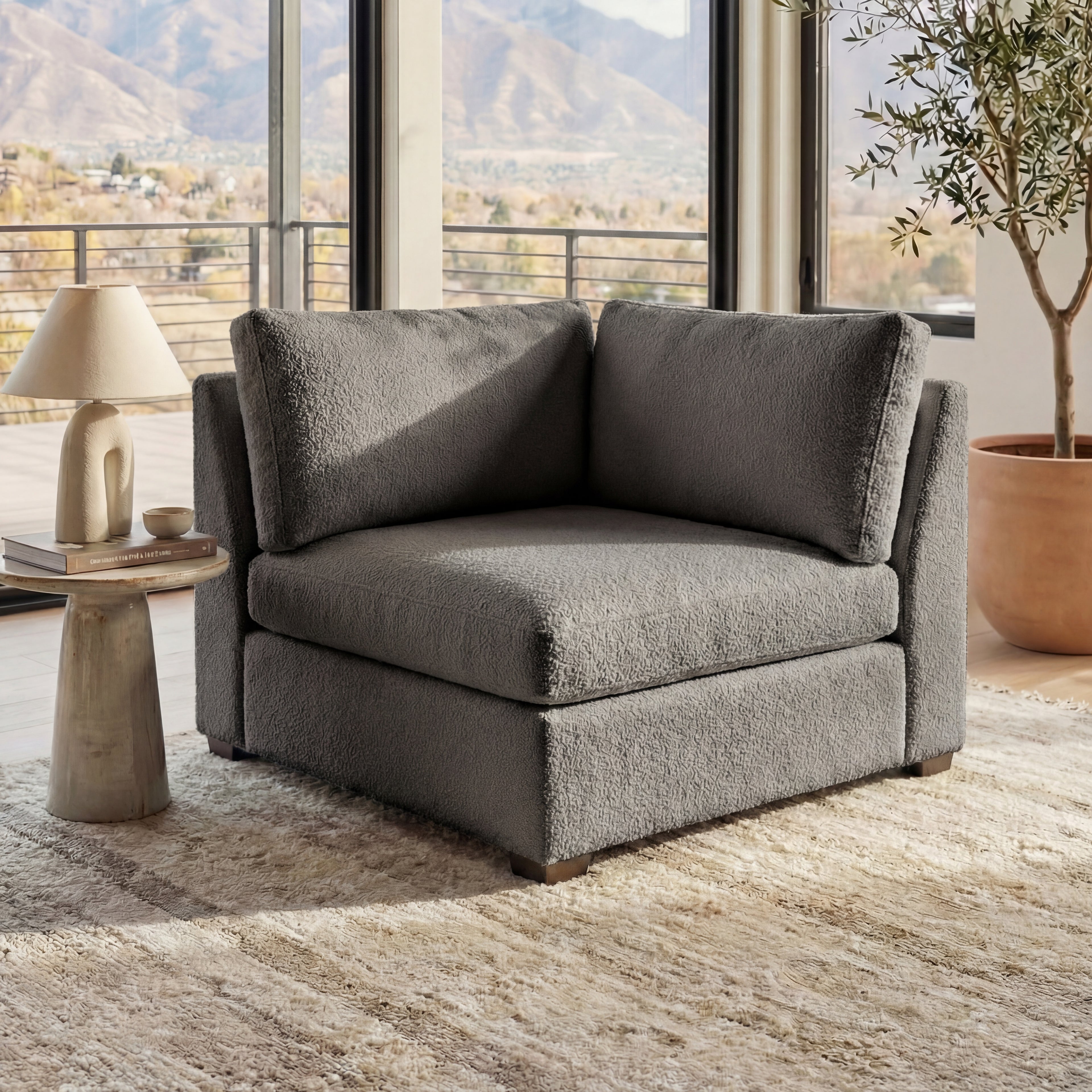 Cuddle Charcoal Modular Corner