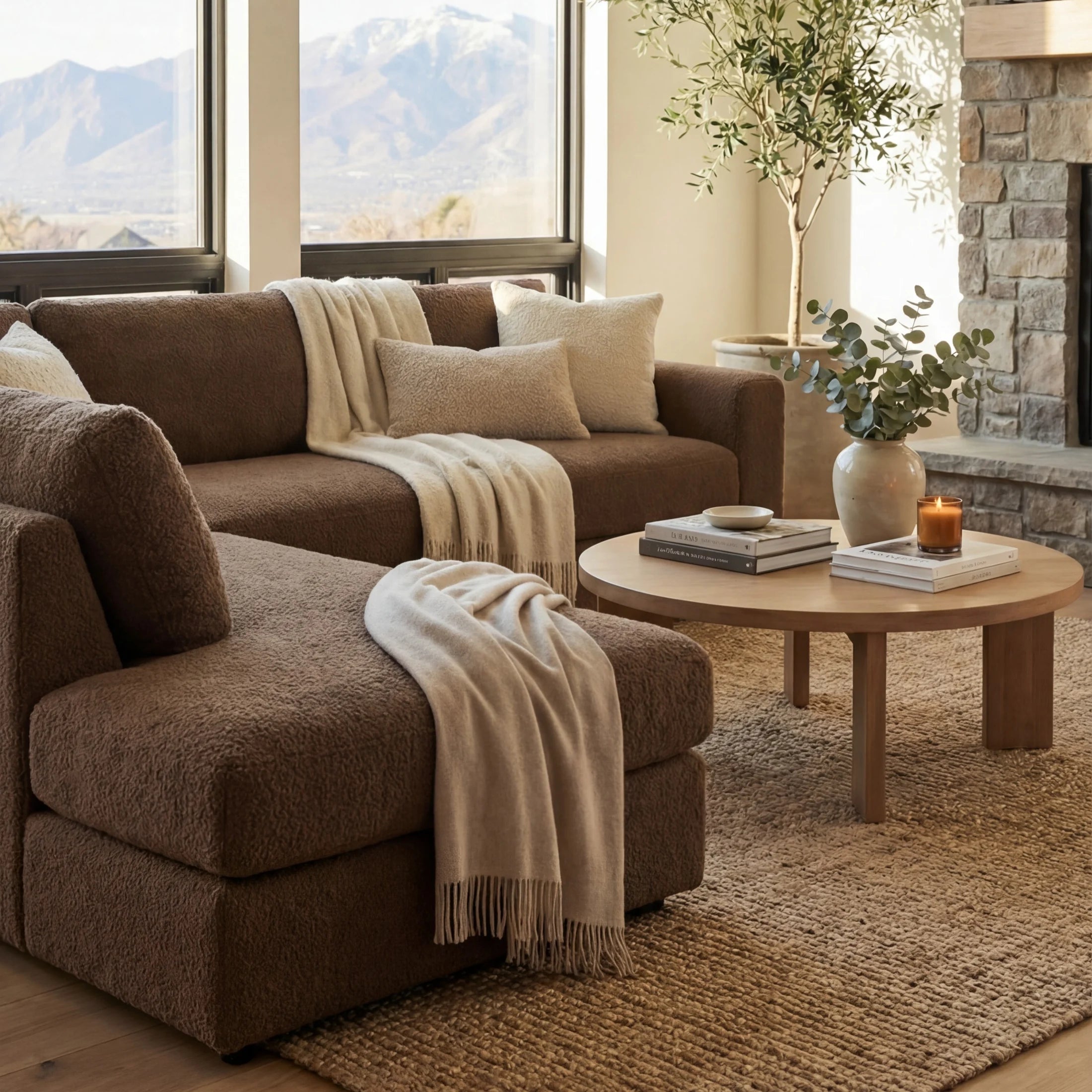 Cuddle Chocolate Veylo Two-Piece Sectional