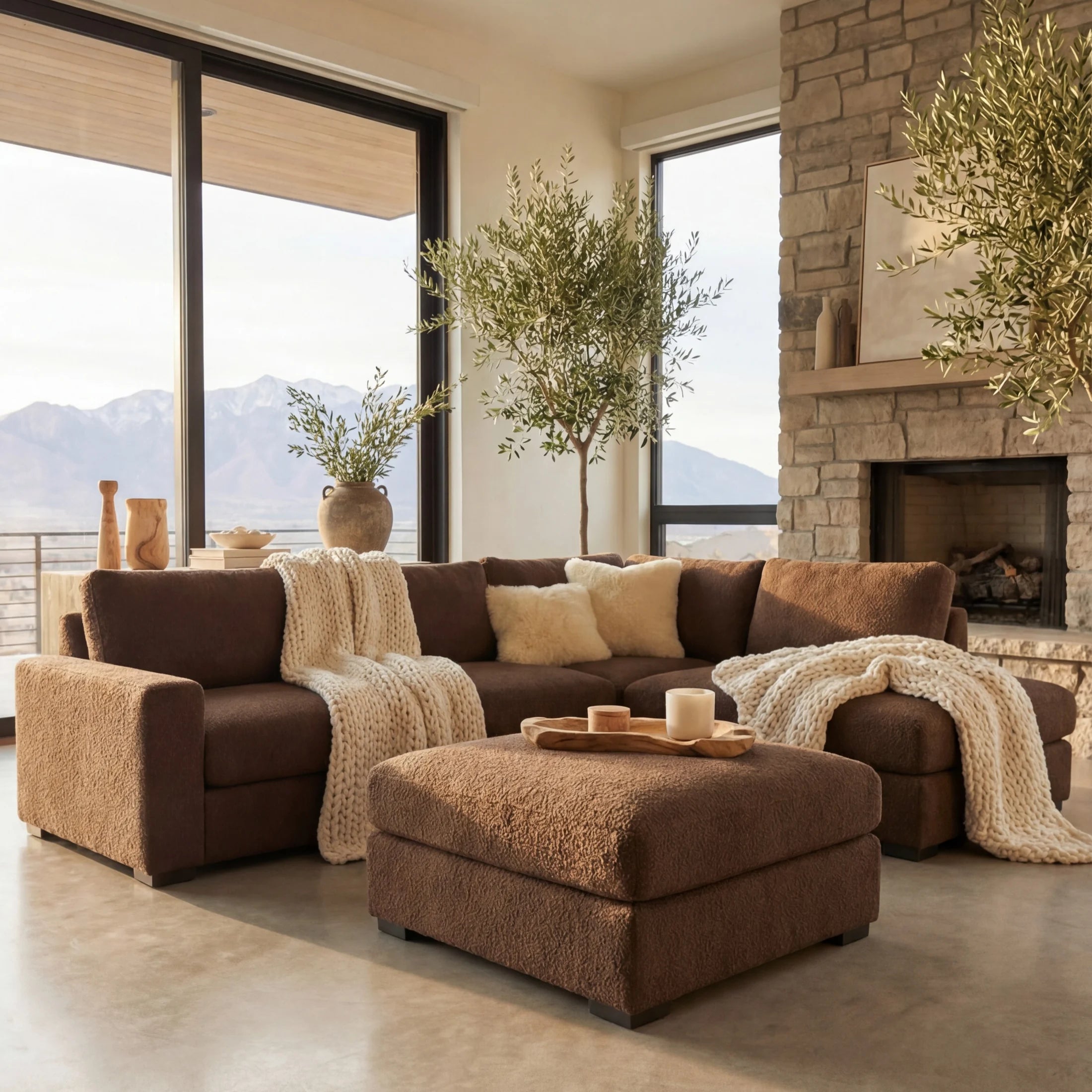 Cuddle Chocolate Veylo Two-Piece Sectional