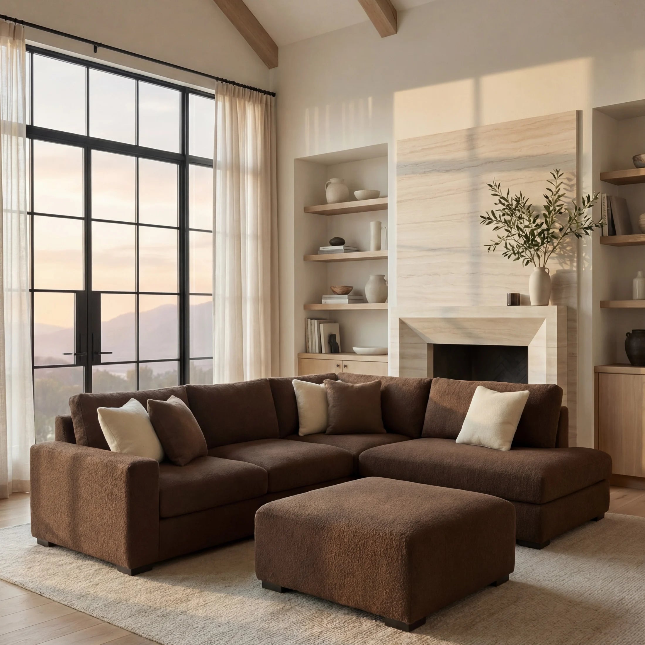 Cuddle Chocolate Veylo Two-Piece Sectional