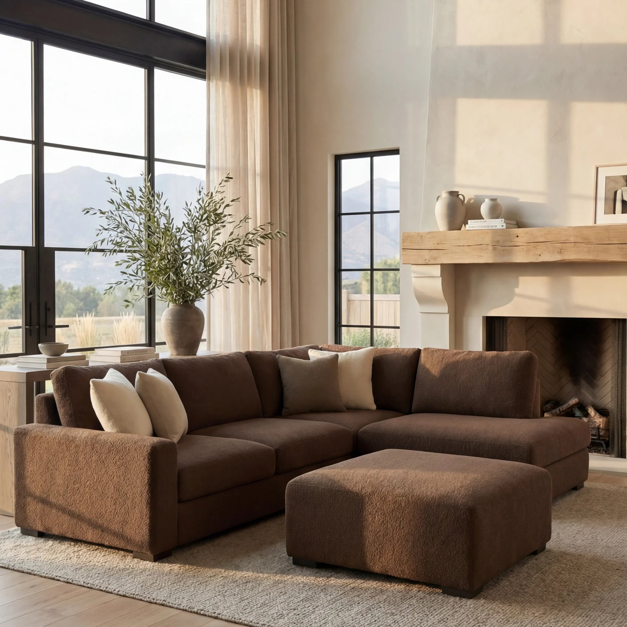 Cuddle Chocolate Veylo Two-Piece Sectional