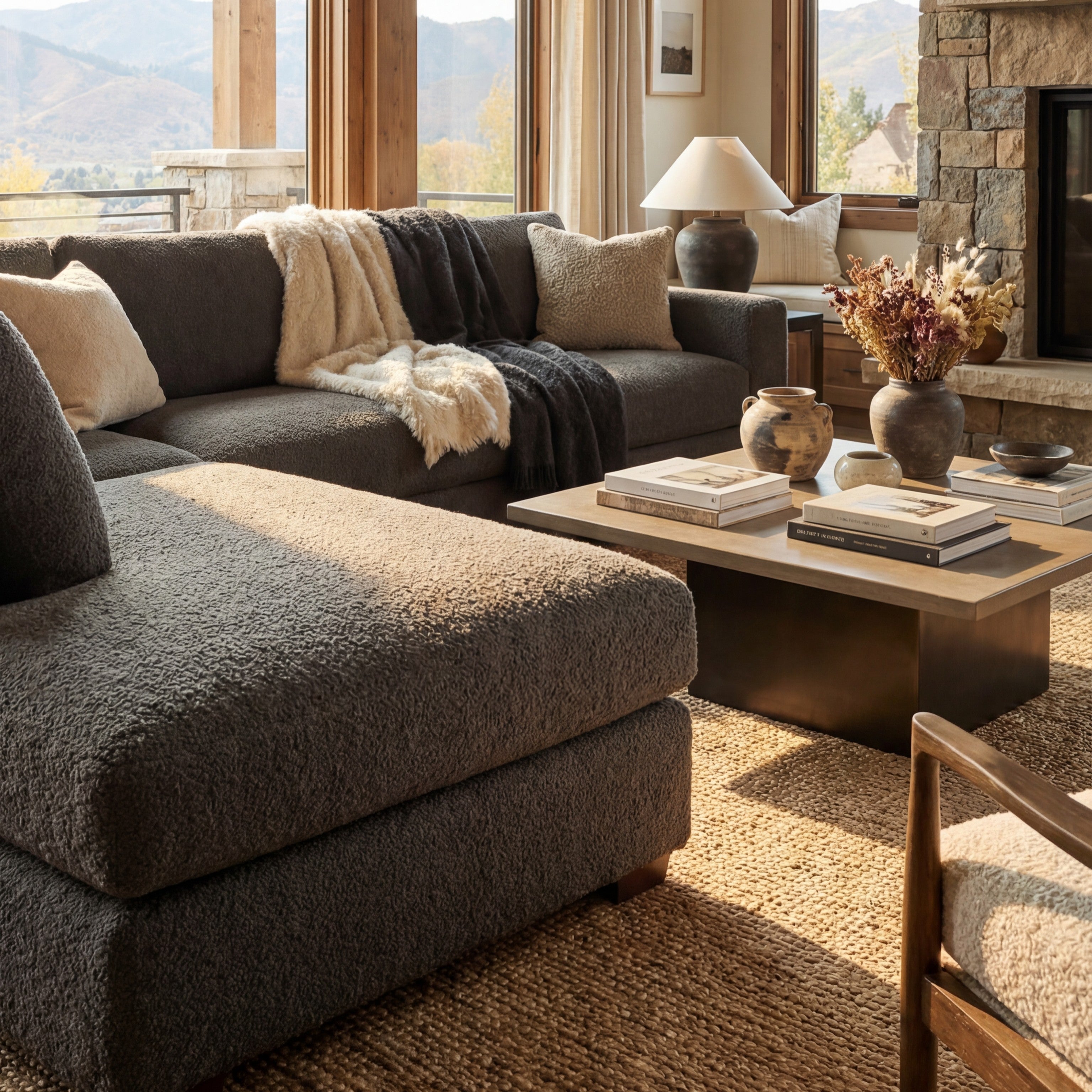 Cuddle Charcoal Veylo Two-Piece Sectional