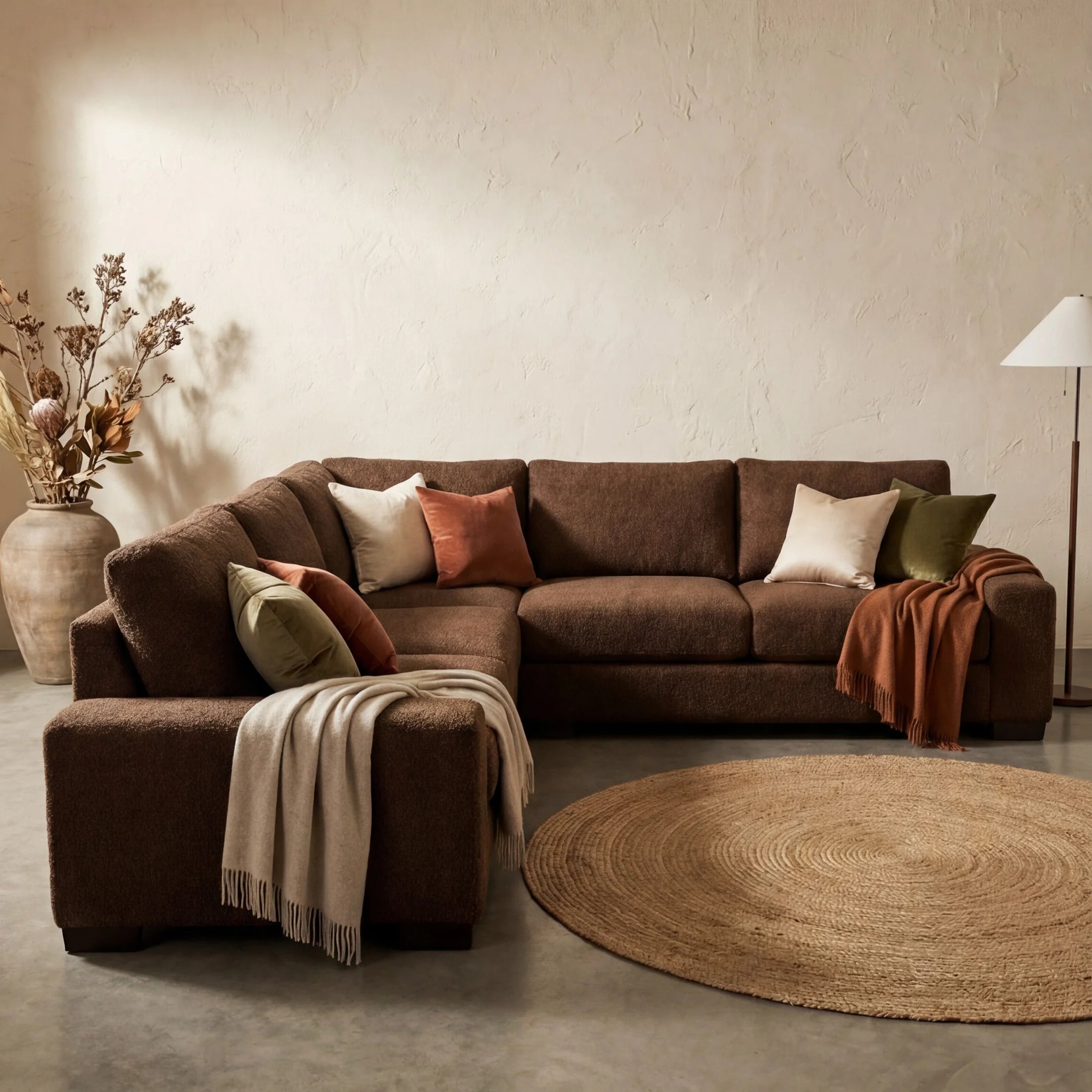 Cuddle Chocolate Three-Piece Sectional