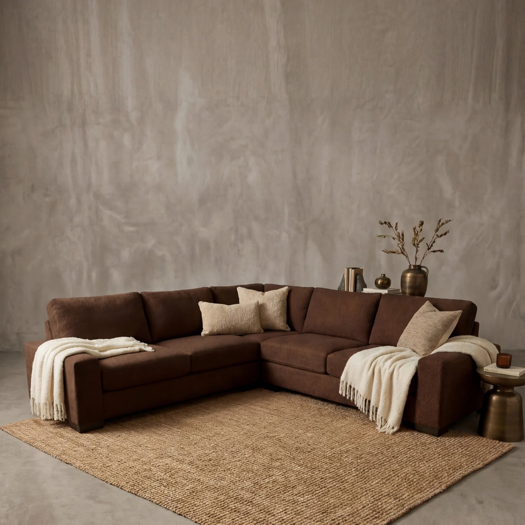 Cuddle Chocolate Three-Piece Sectional