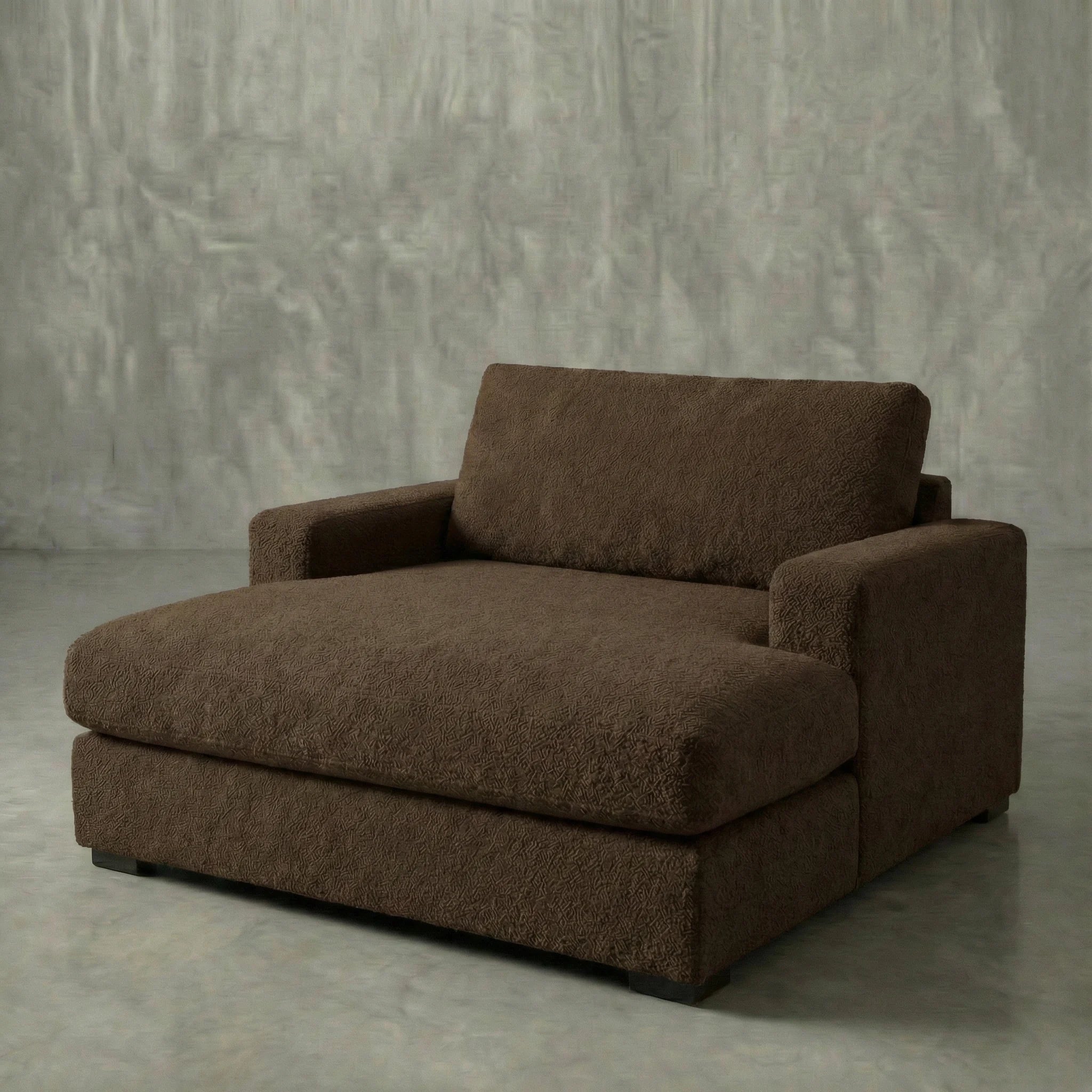 Hero studio shot of Cuddle Chocolate chaise lounger