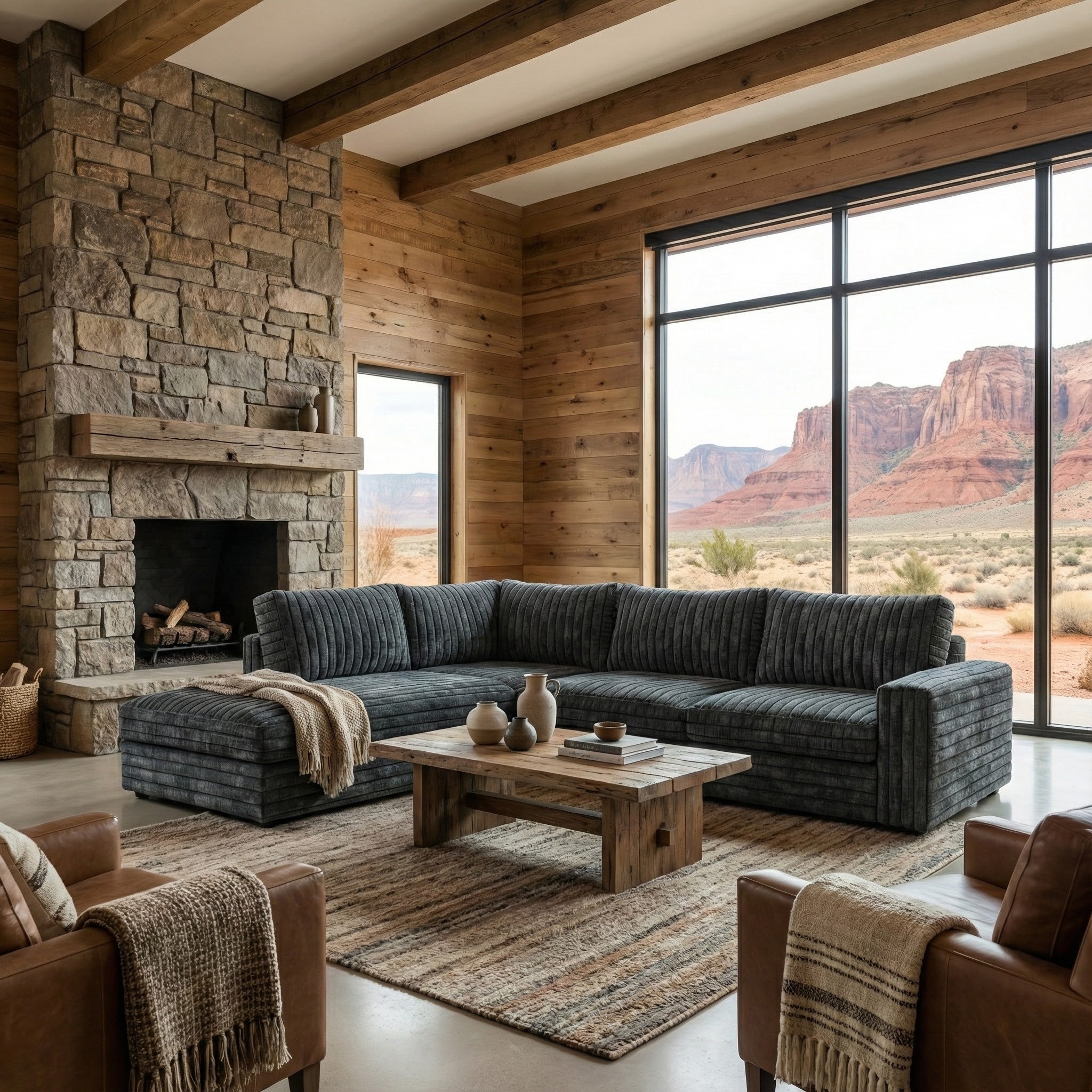 Big Wig Charcoal Two-Piece Sectional