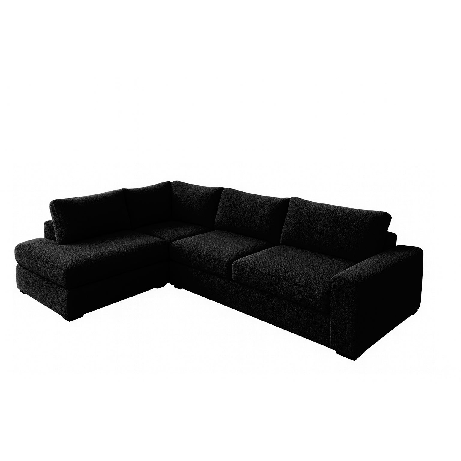 Cuddle Black Veylo Two-Piece Sectional