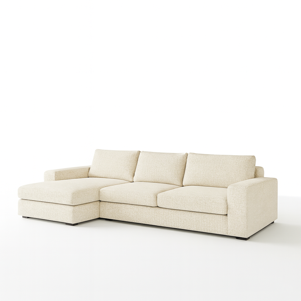 Cuddle Cream Two-Piece Chaise Sectional