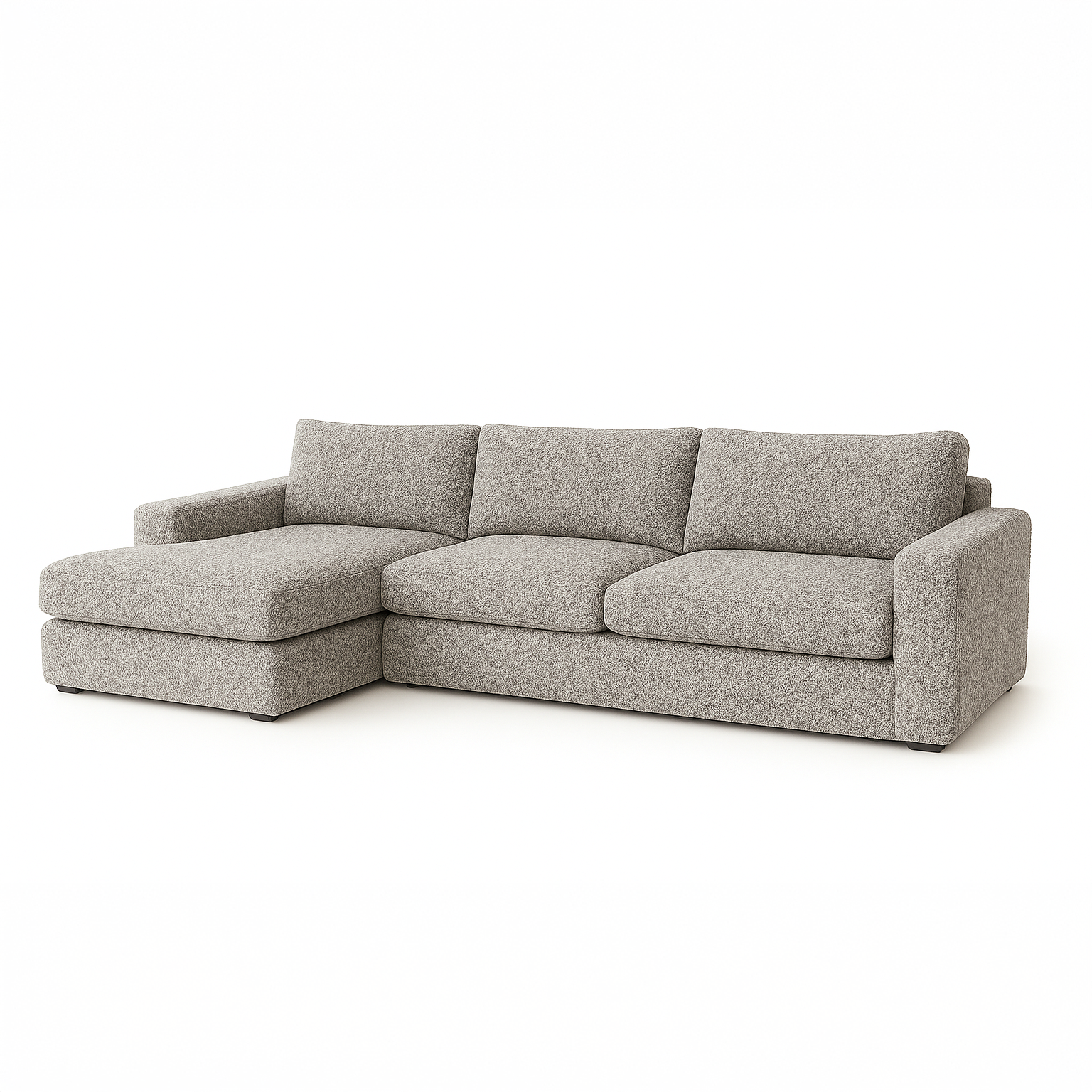 Cuddle Pewter Two-Piece Chaise Sectional