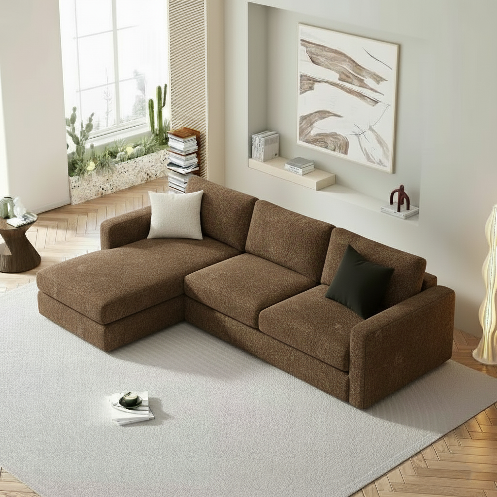 Cuddle Umber Two-Piece Chaise Sectional