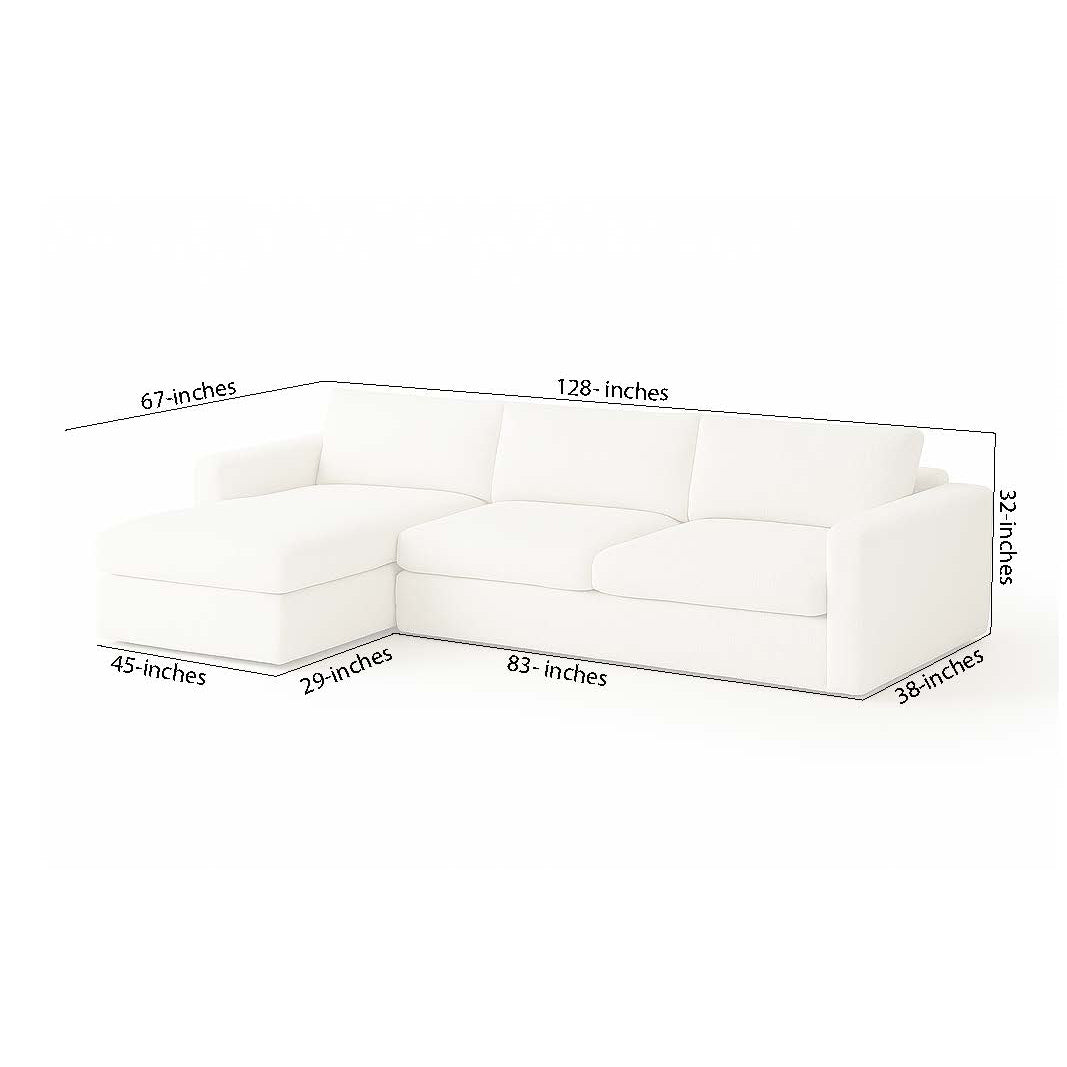 Cuddle Umber Two-Piece Chaise Sectional