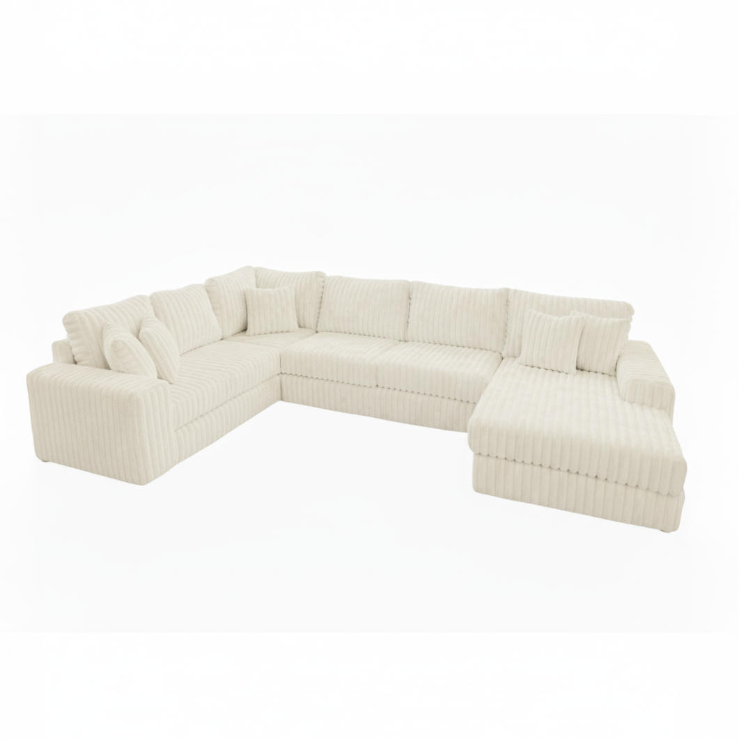 Minky Mondo Three-Piece Chaise Sectional