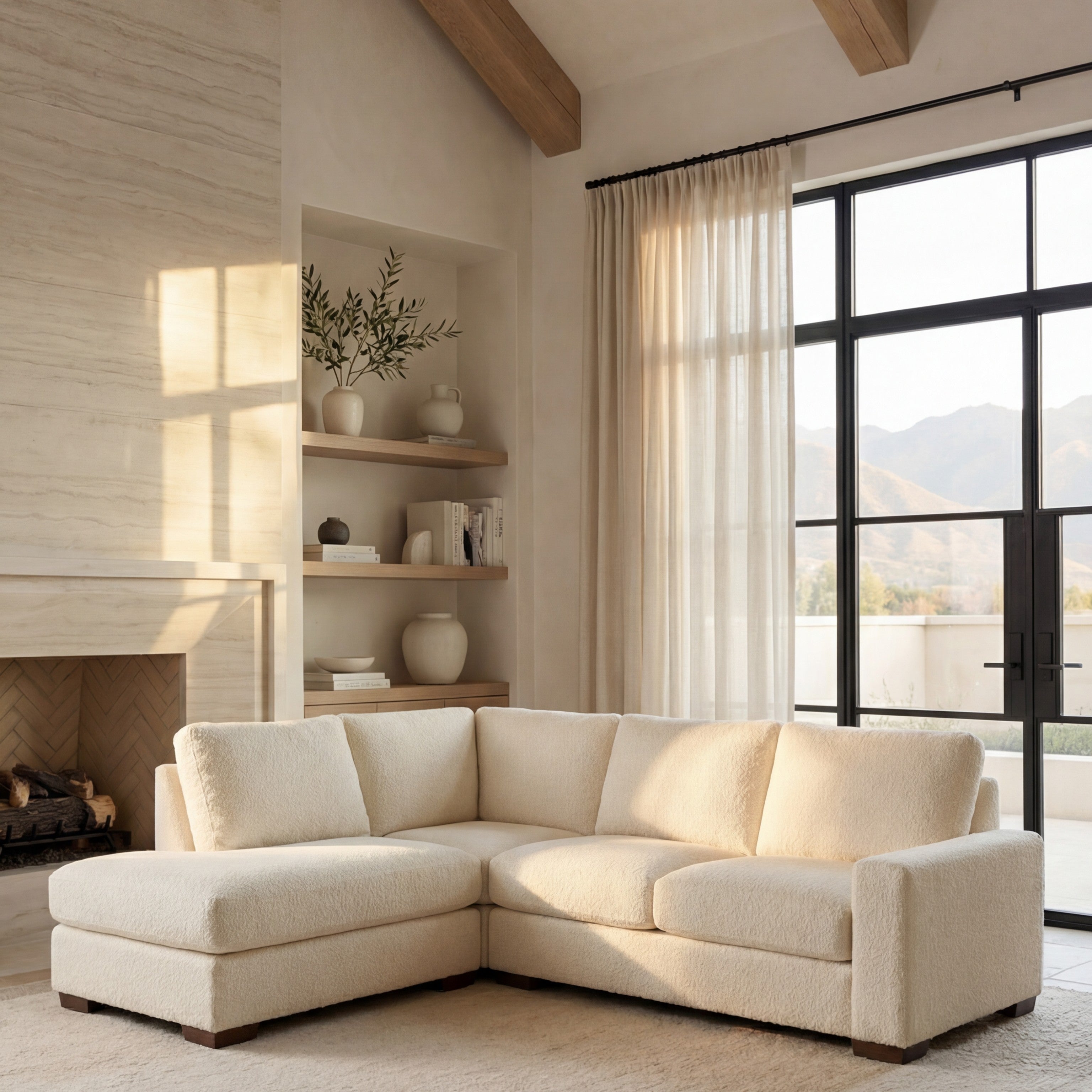 Cuddle Cream Veylo Two-Piece Sectional