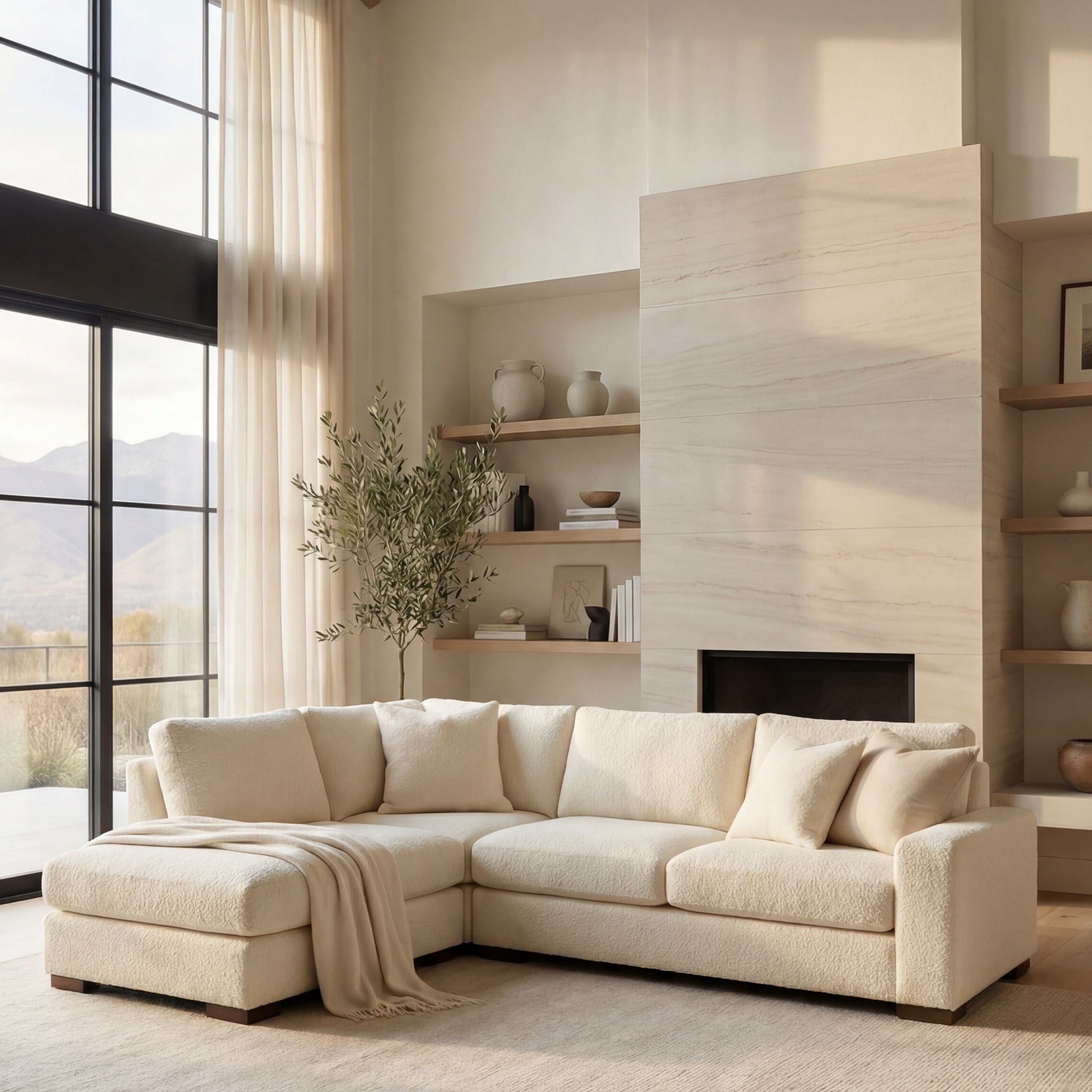 Cuddle Cream Veylo Two-Piece Sectional