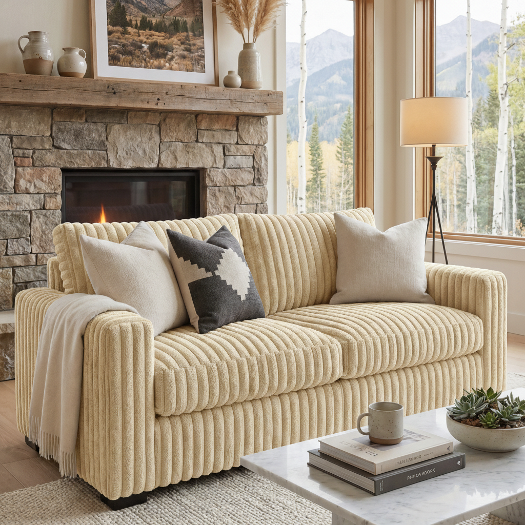 Minky Cream Sofa