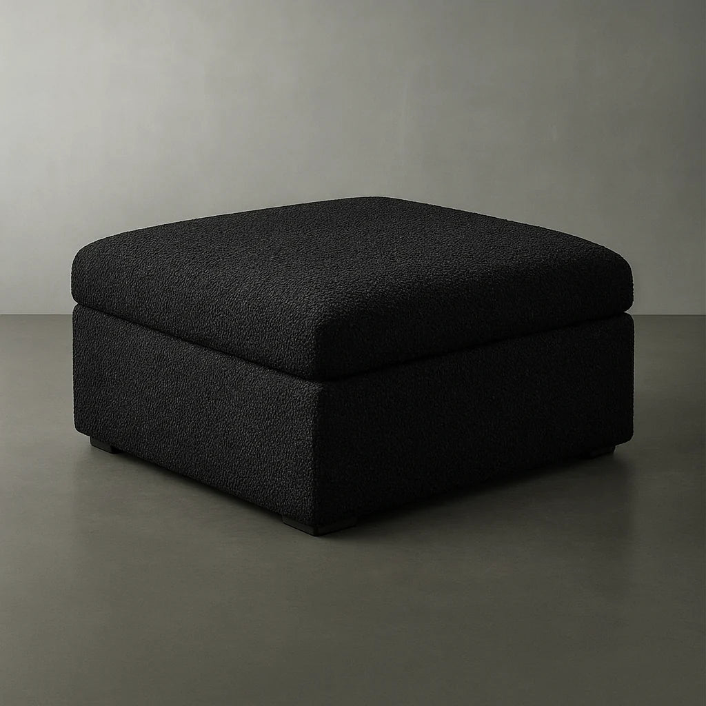 Cuddle Black Modular Ottoman