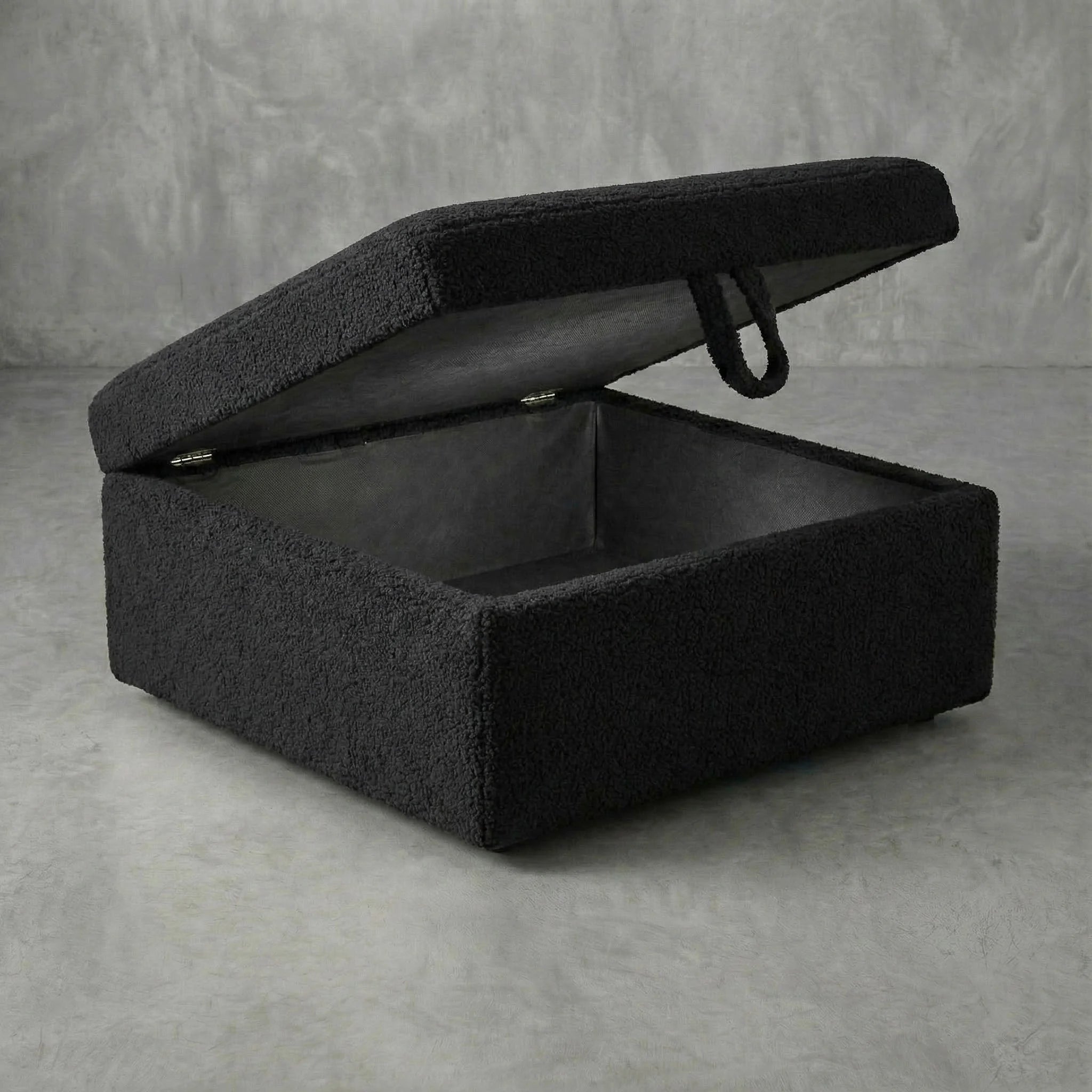 Cuddle Black Modular Ottoman
