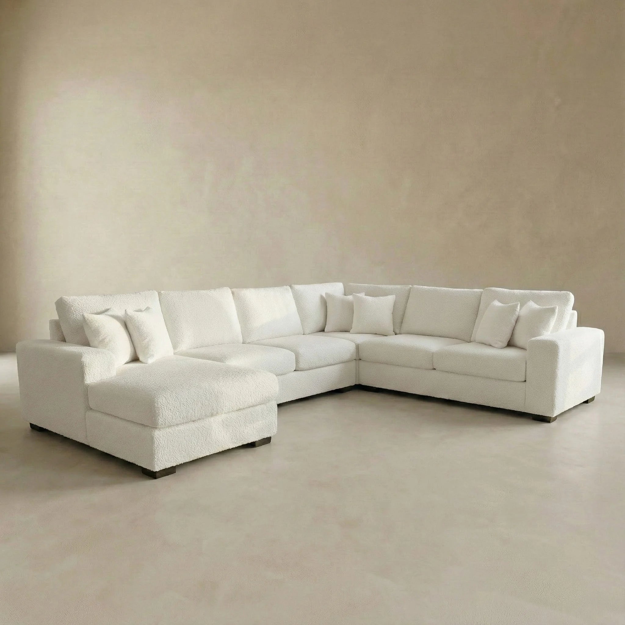 Cuddle Bone Three-Piece Double Chaise Sectional