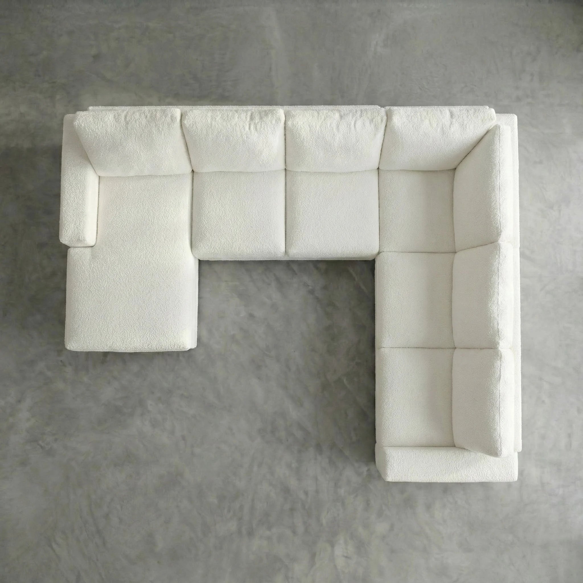 Cuddle Bone Three-Piece Double Chaise Sectional