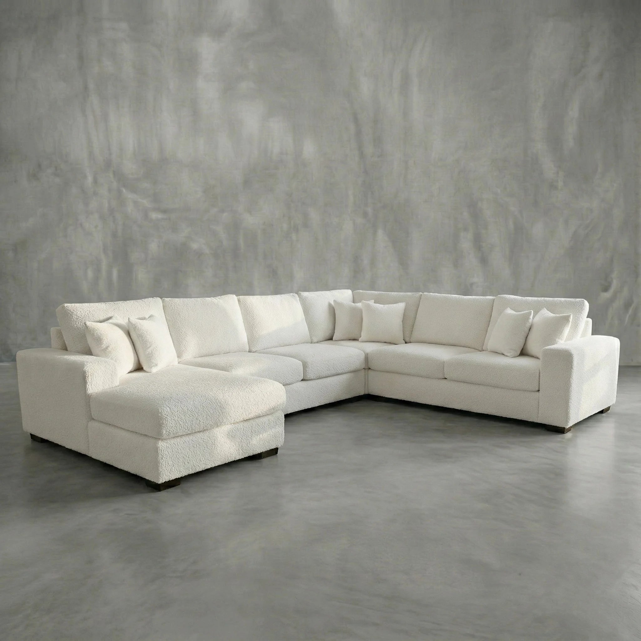 Cuddle Bone Three-Piece Double Chaise Sectional