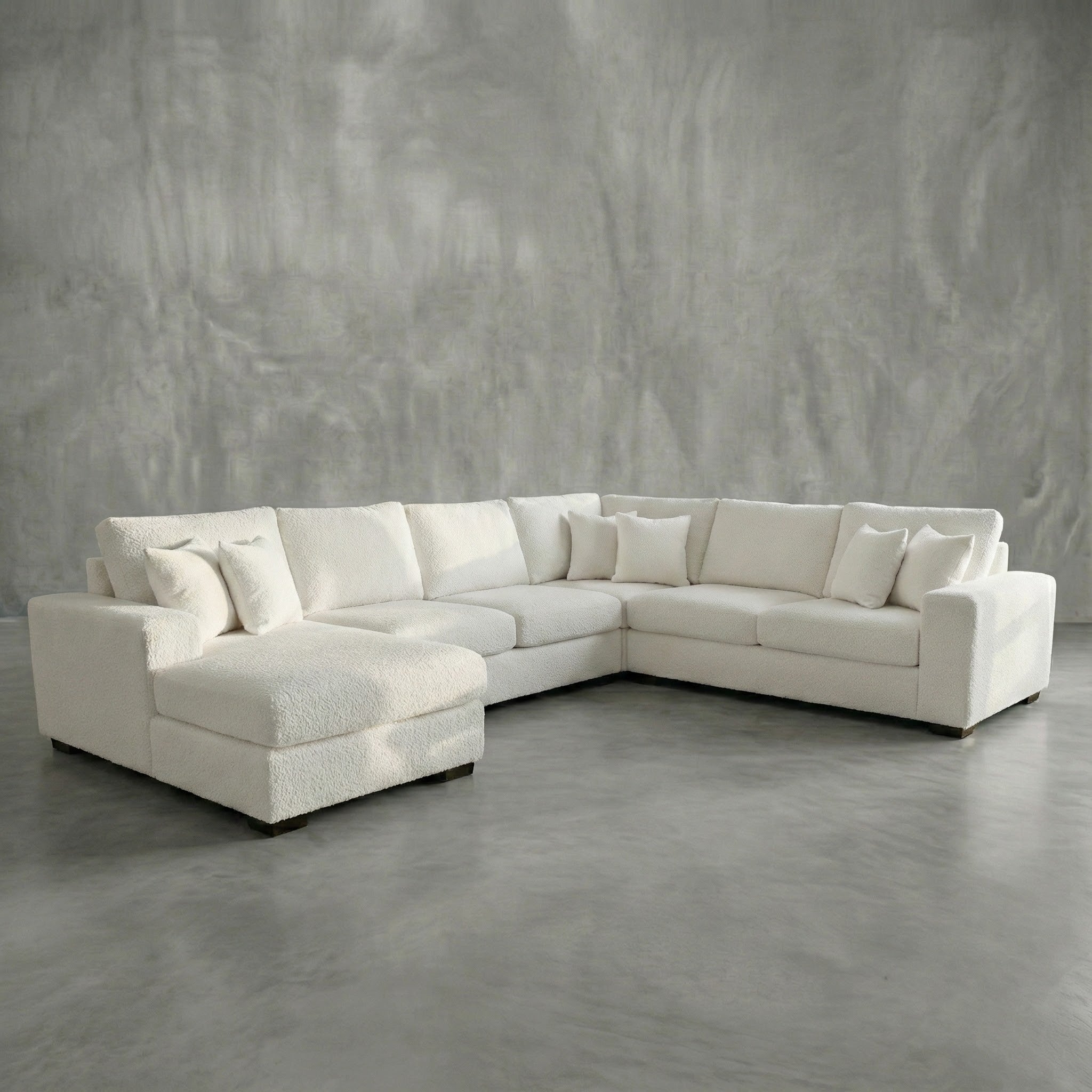 Cuddle Bone Three-Piece Chaise Sectional