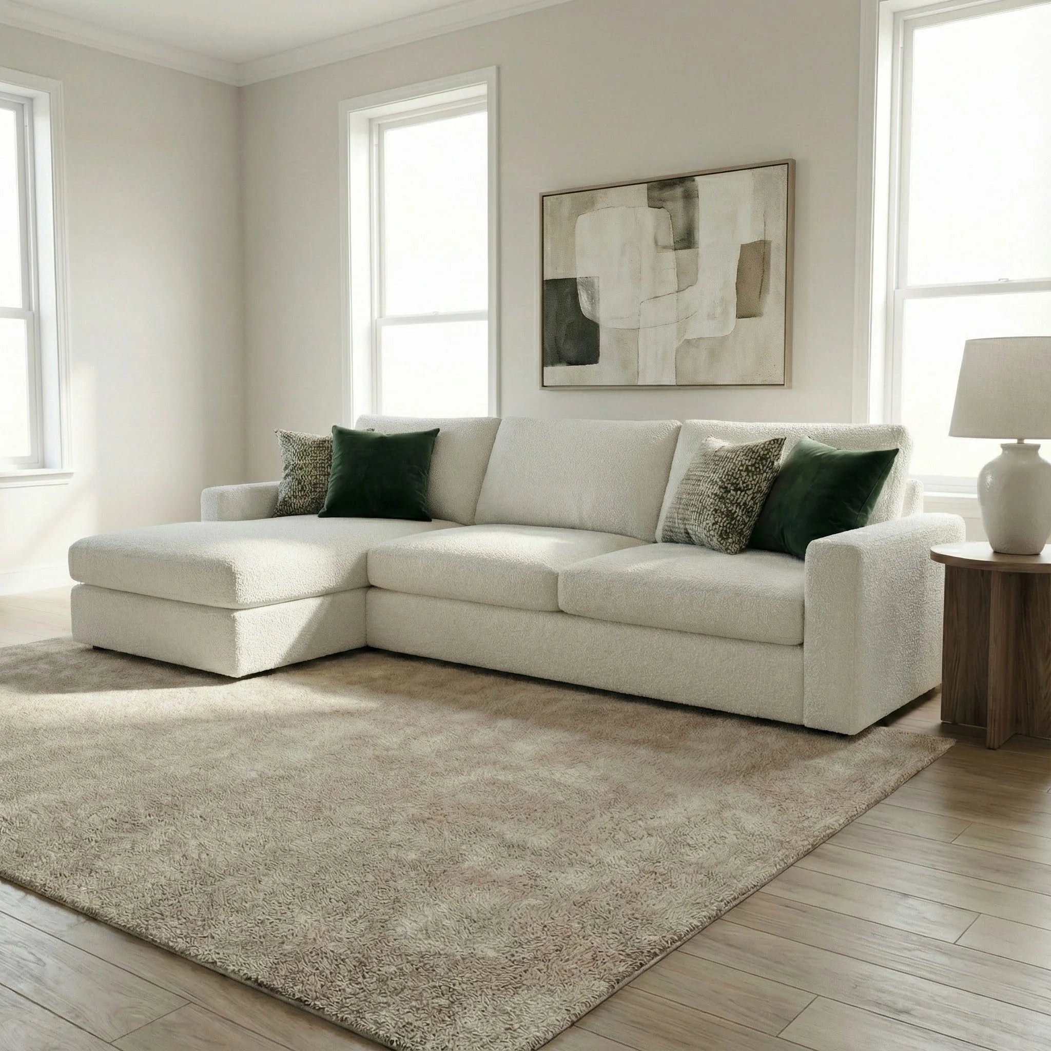 Cuddle Bone Two-Piece Chaise Sectional