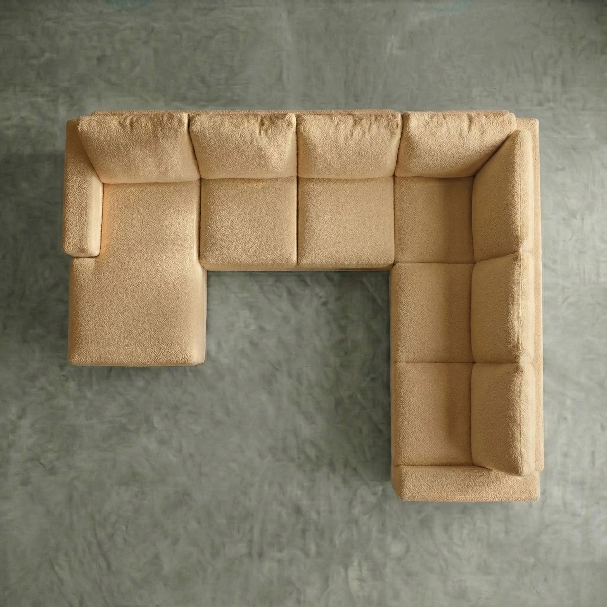 Cuddle Cashew Three-Piece Chaise Sectional