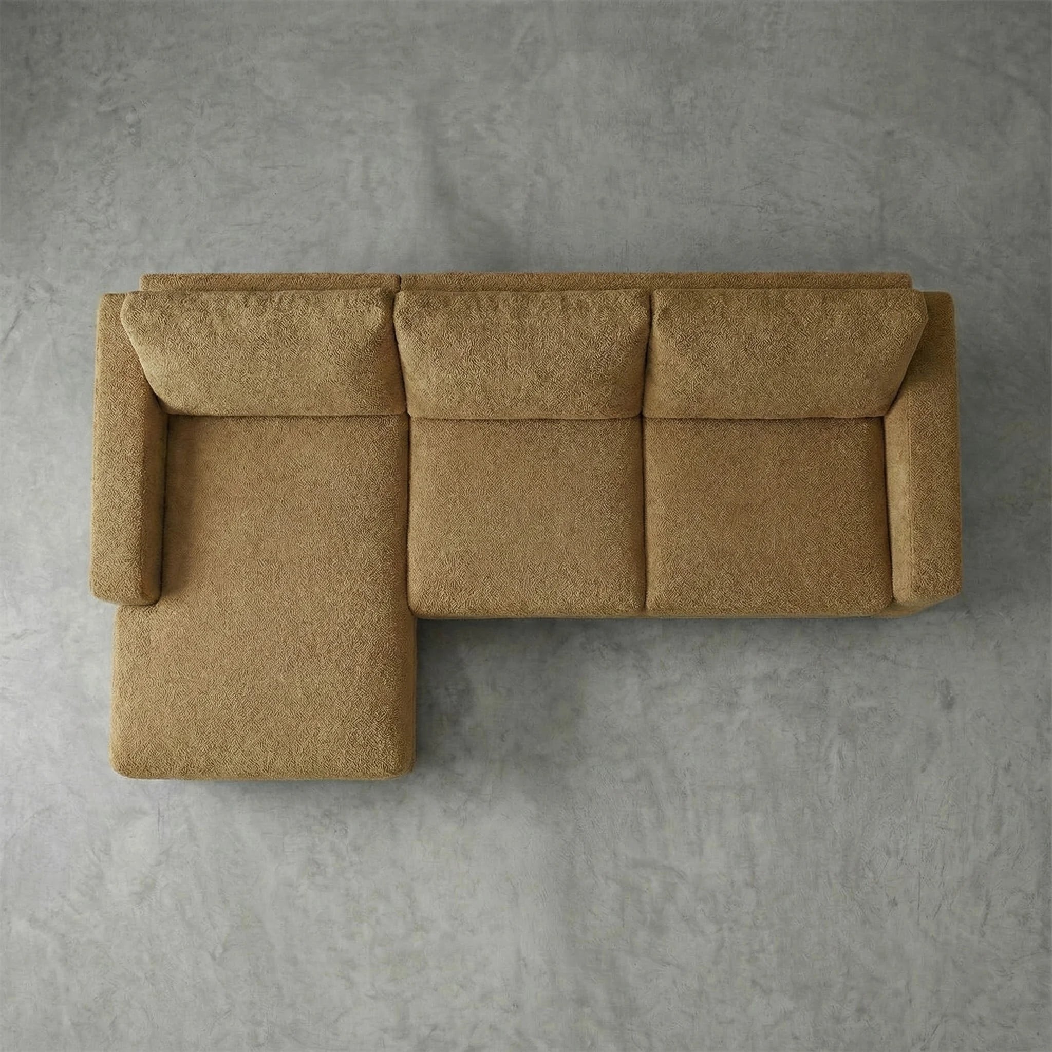 Cuddle Cashew Two-Piece Chaise Sectional