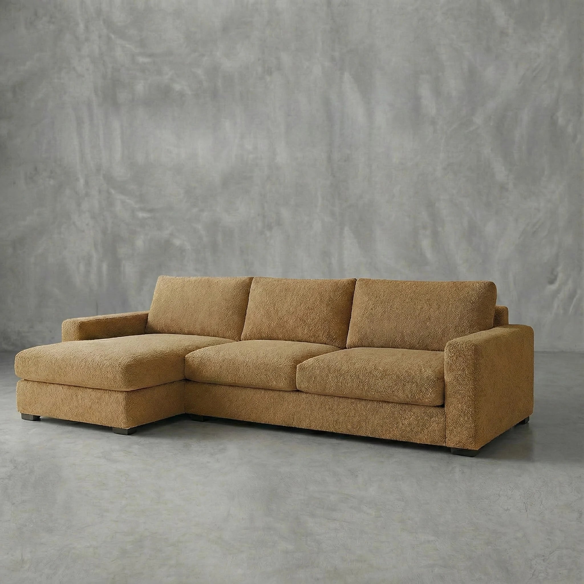 Cuddle Cashew Two-Piece Chaise Sectional