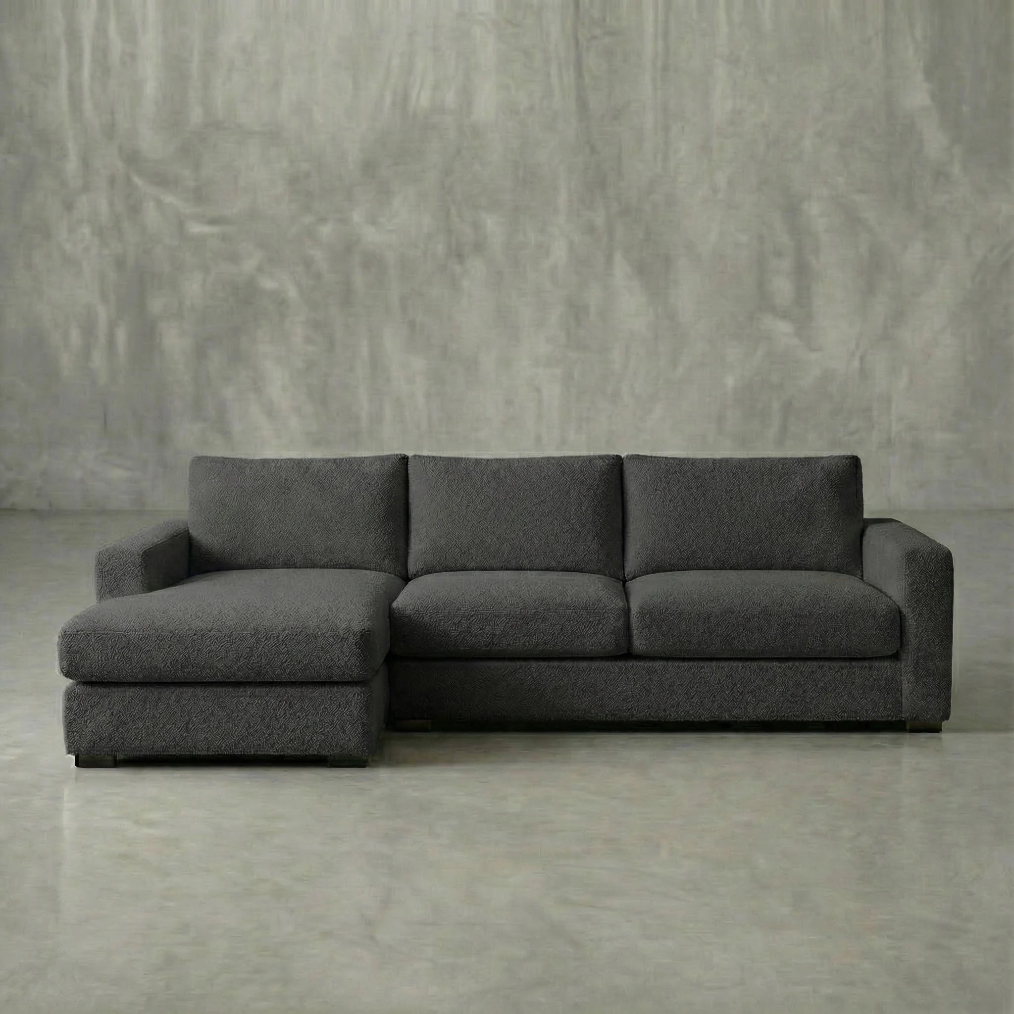 Cuddle Charcoal Two-Piece Chaise Sectional