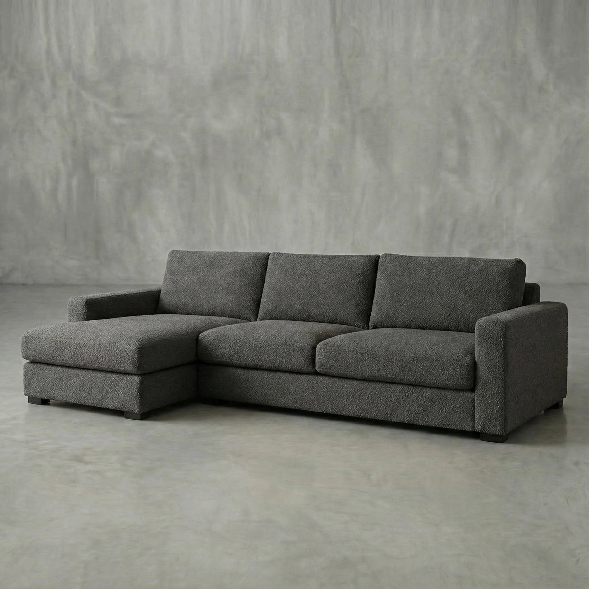 Cuddle Charcoal Two-Piece Chaise Sectional