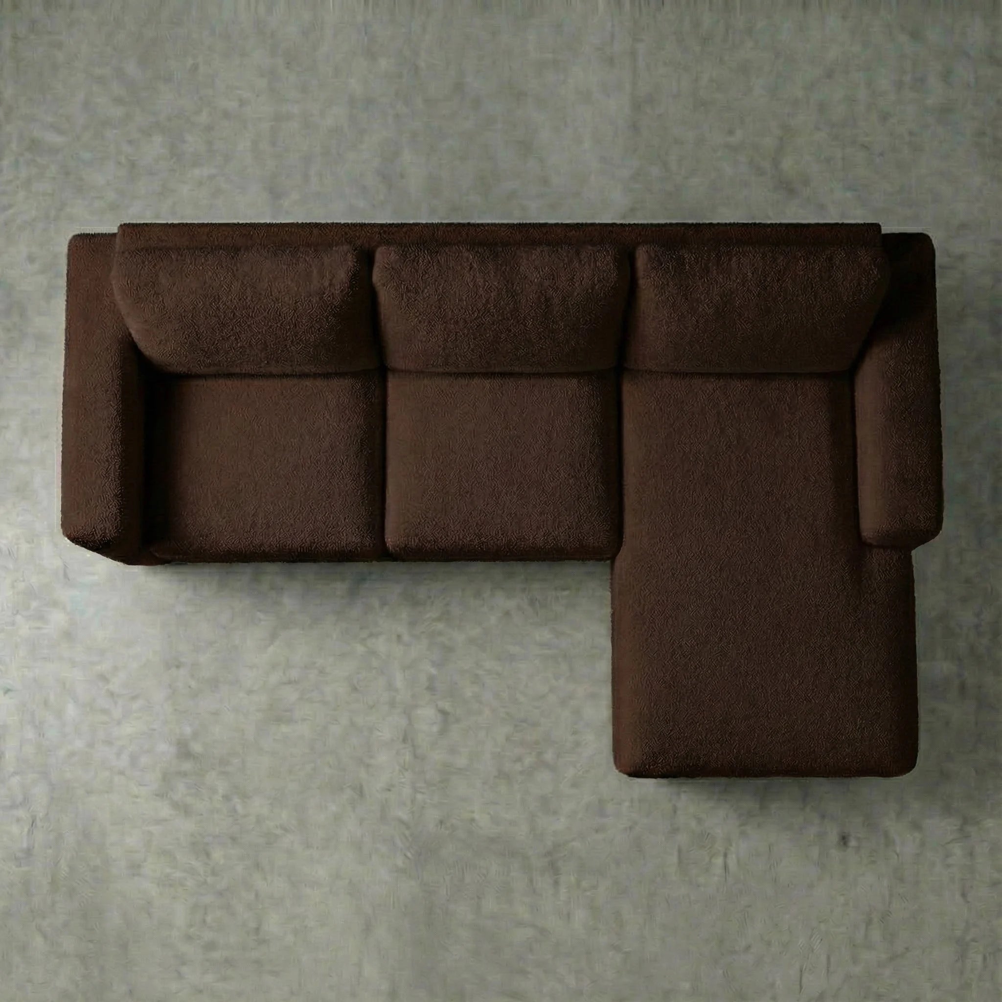 Cuddle Chocolate Two-Piece Chaise Sectional