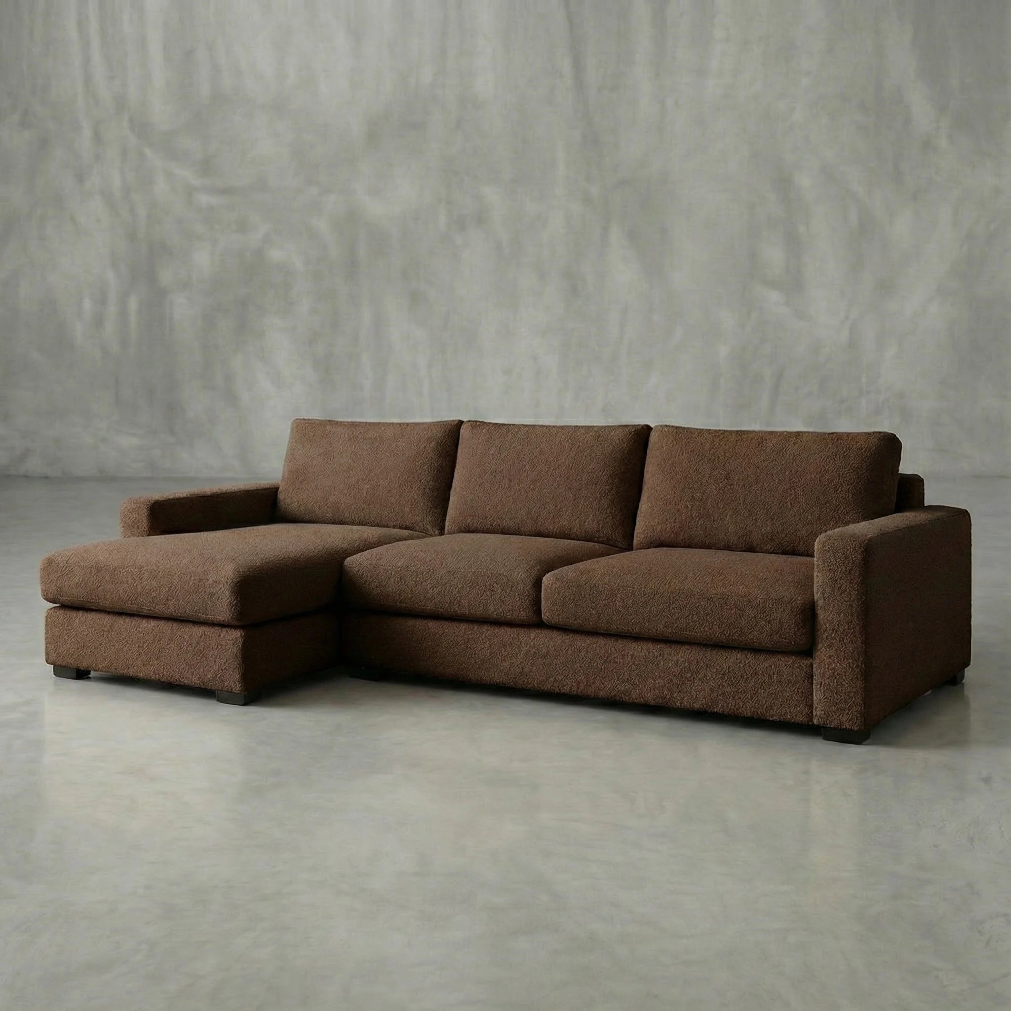 Cuddle Chocolate Two-Piece Chaise Sectional