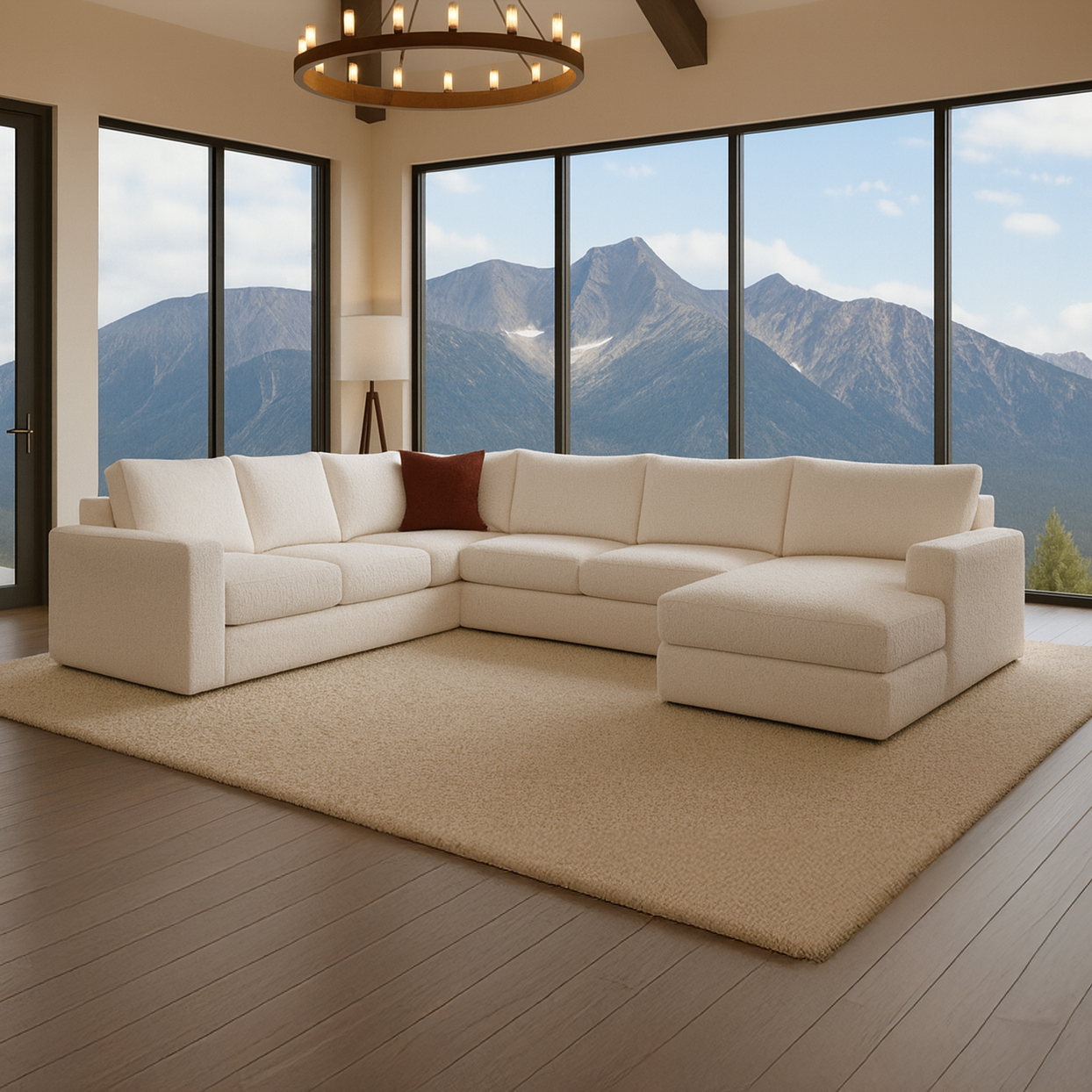 Cream Halworth Three-Piece Sectional