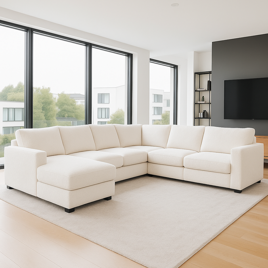 Cream Halworth Three-Piece Sectional