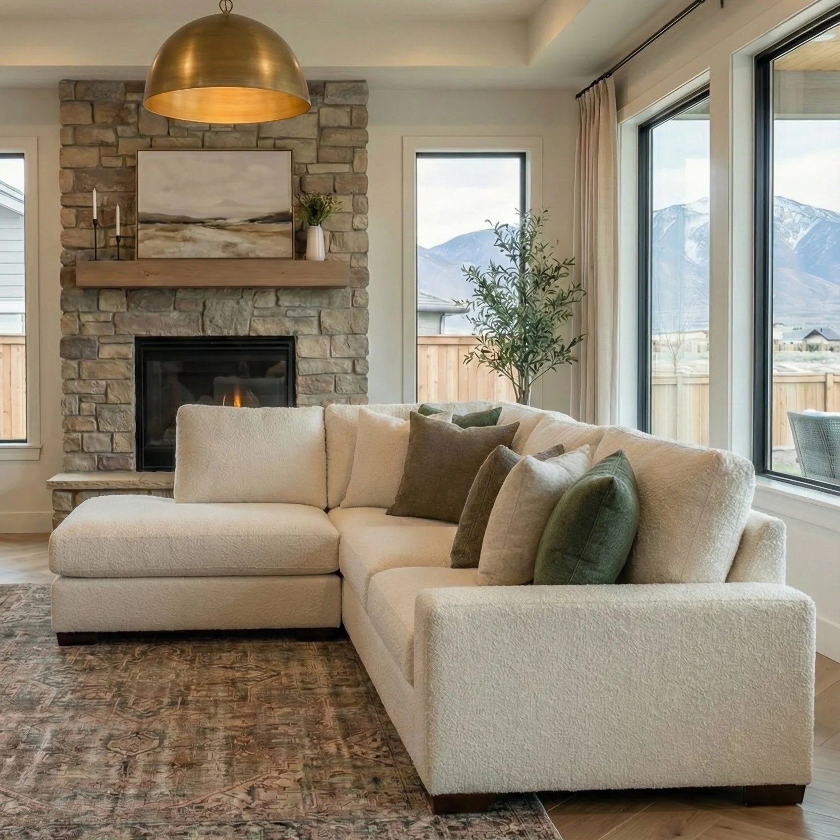 Cuddle Cream Veylo Two-Piece Sectional