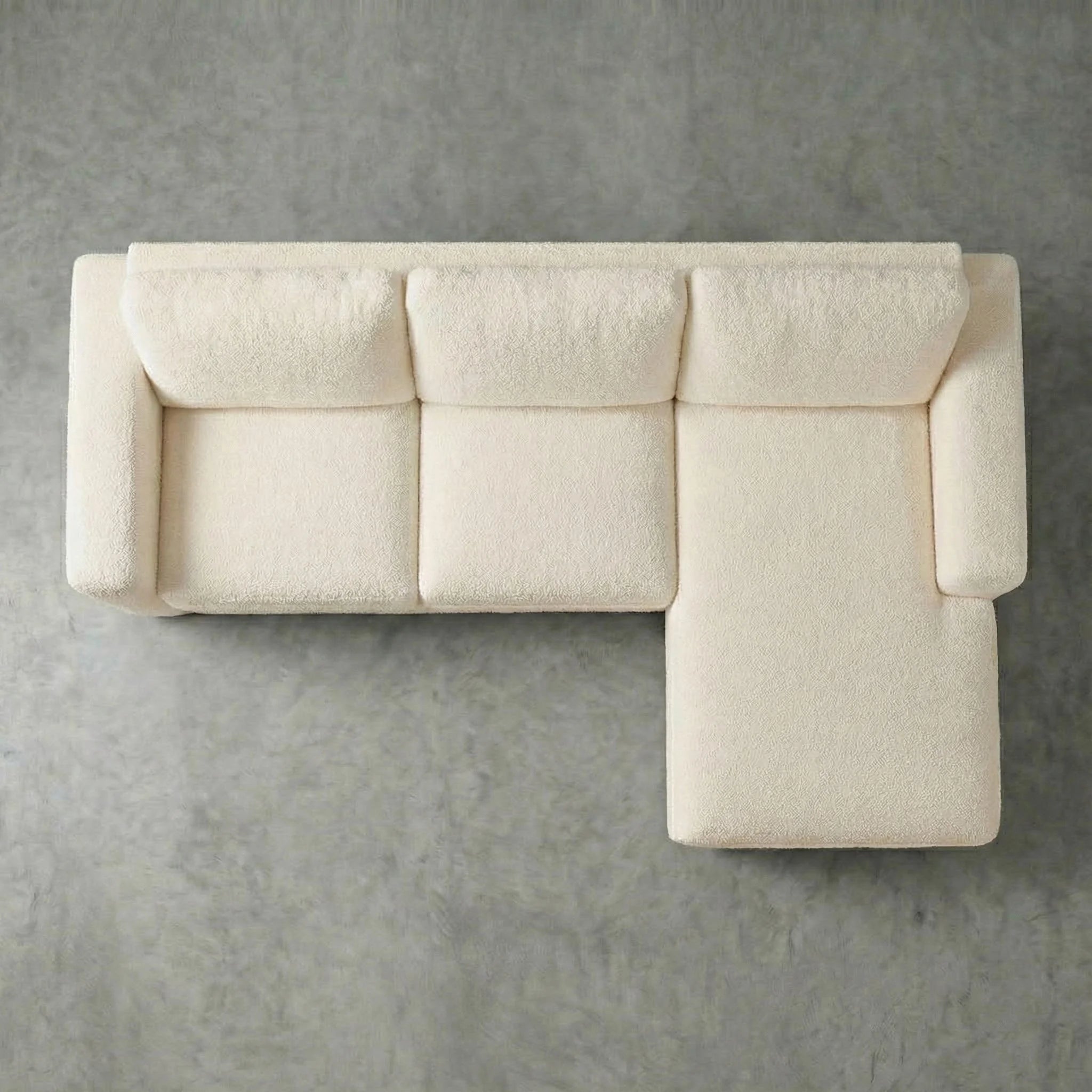 Cuddle Cream Two-Piece Chaise Sectional