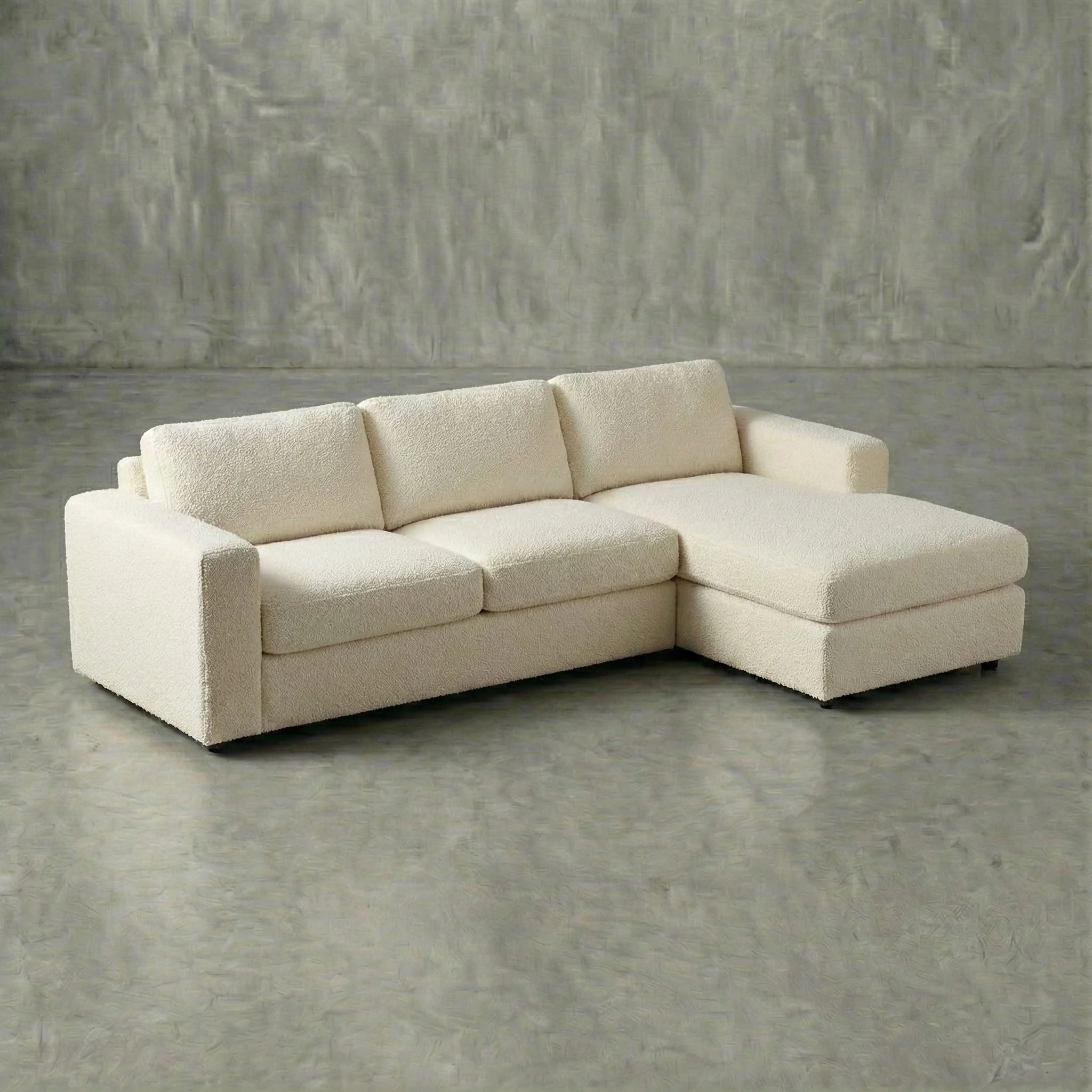 Cuddle Cream Two-Piece Chaise Sectional