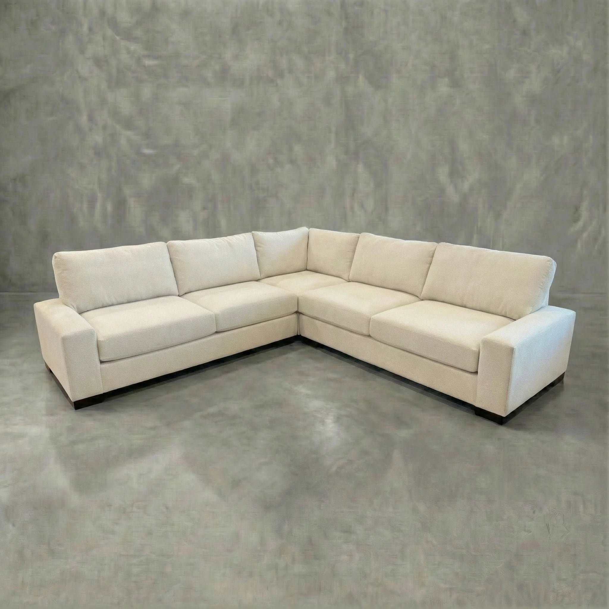 Cuddle Cream Three-Piece Sectional