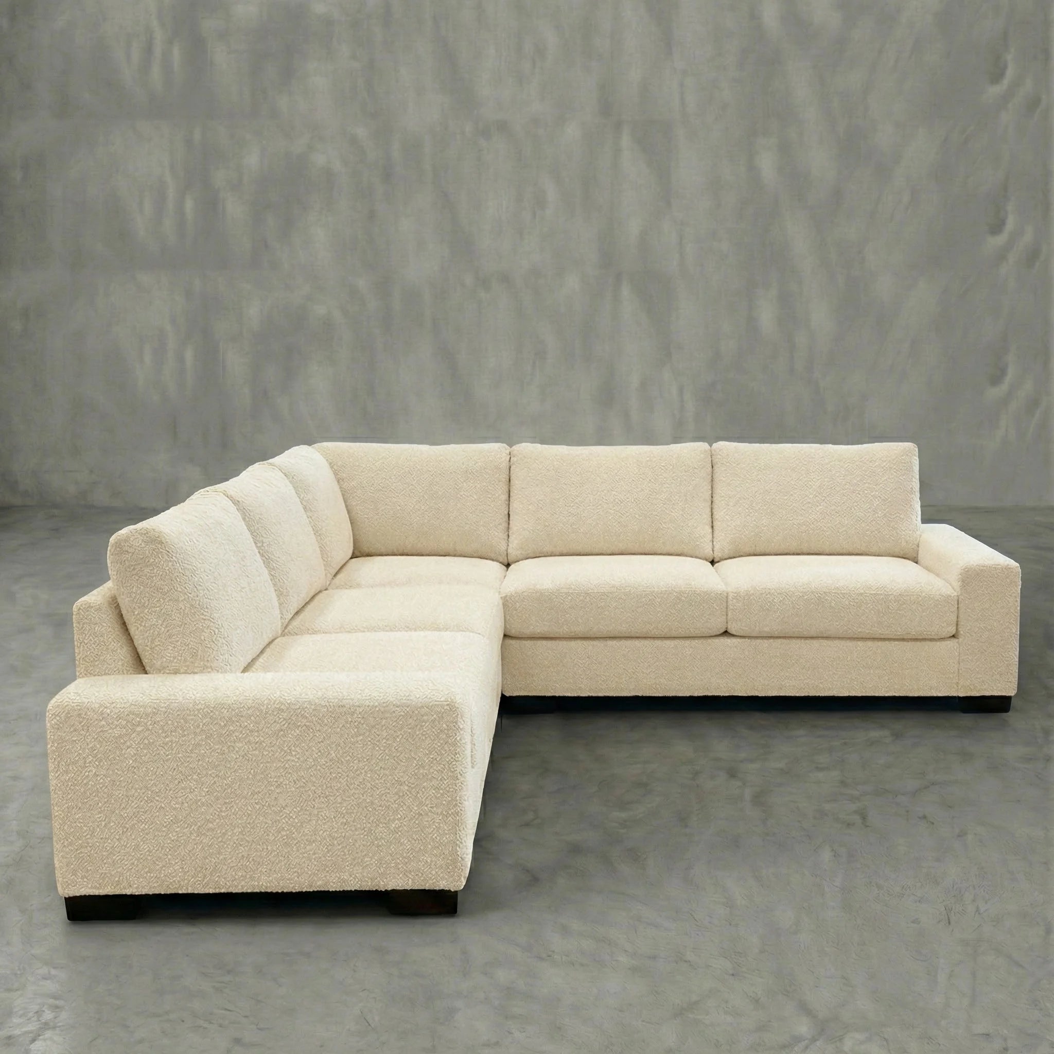 Cuddle Cream Three-Piece Sectional