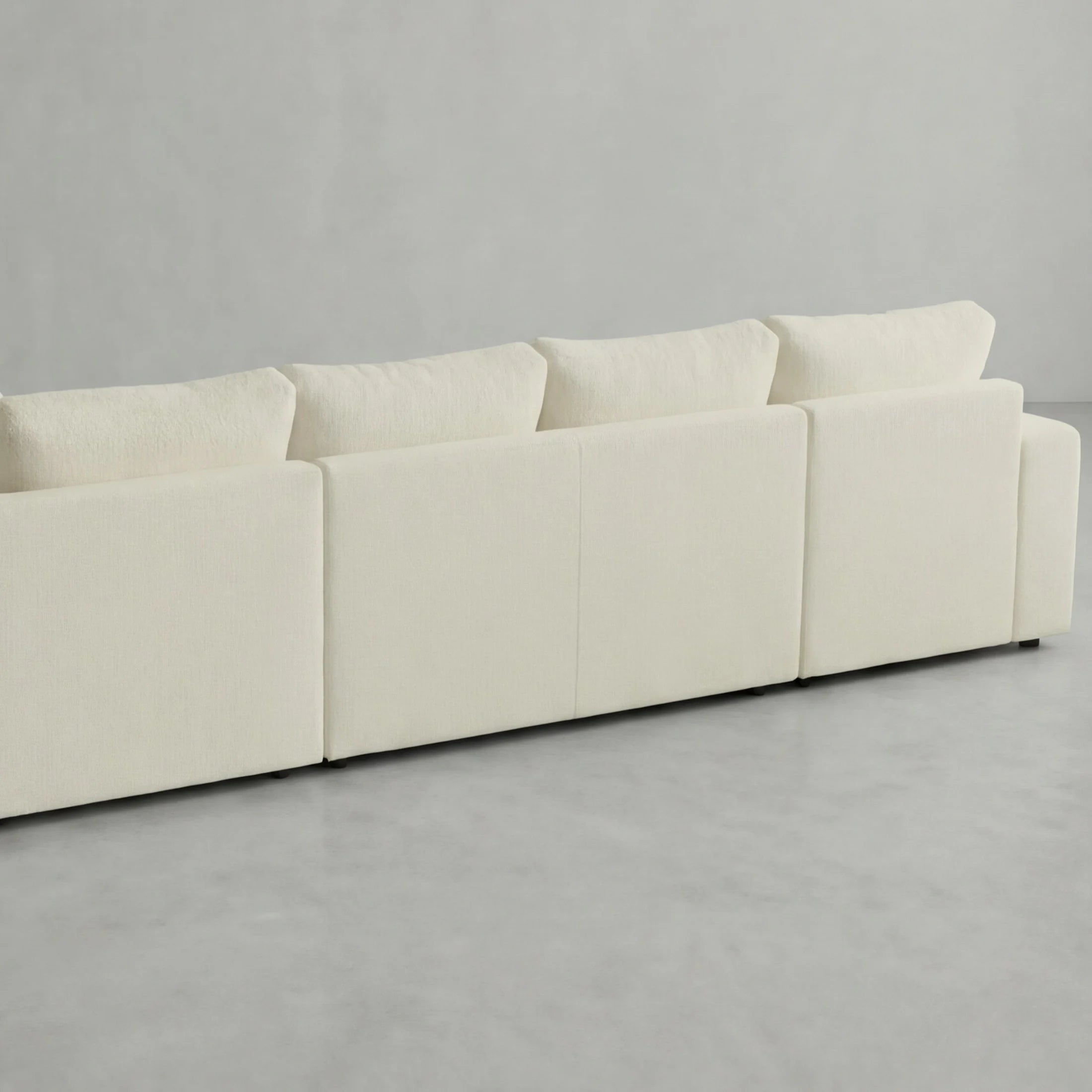Cuddle Cream Three-Piece Double Chaise Sectional