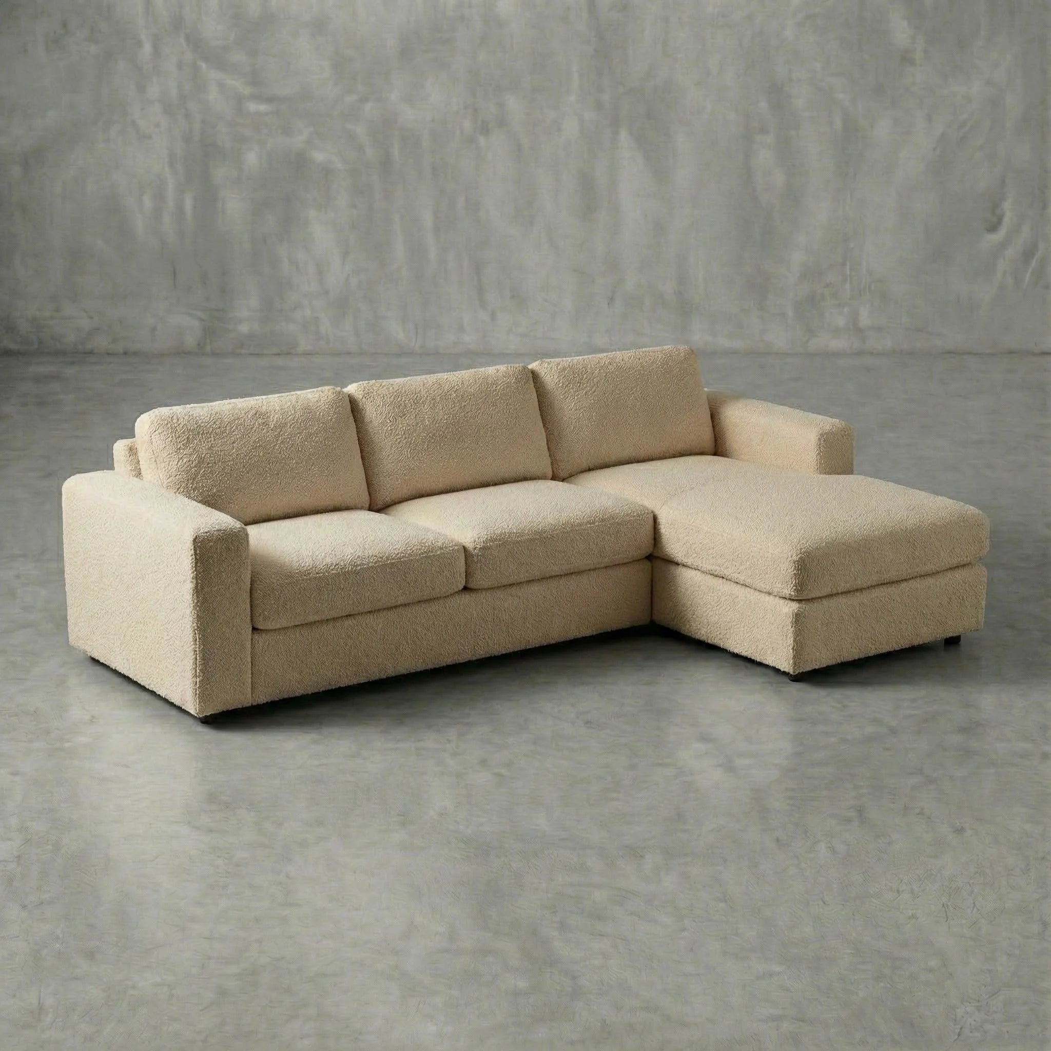 Cuddle Natural Two-Piece Chaise Sectional