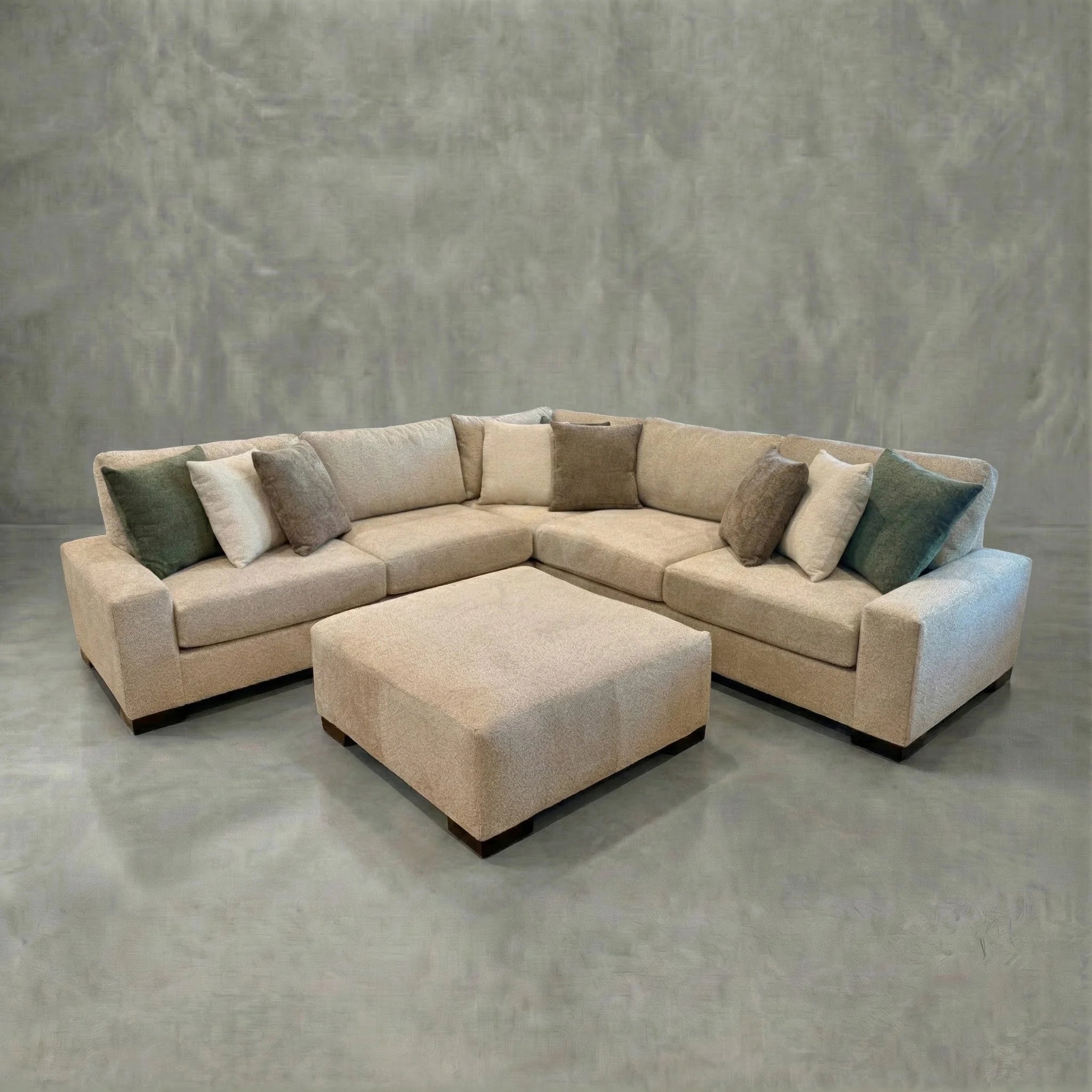 Cuddle Natural Three-Piece Sectional