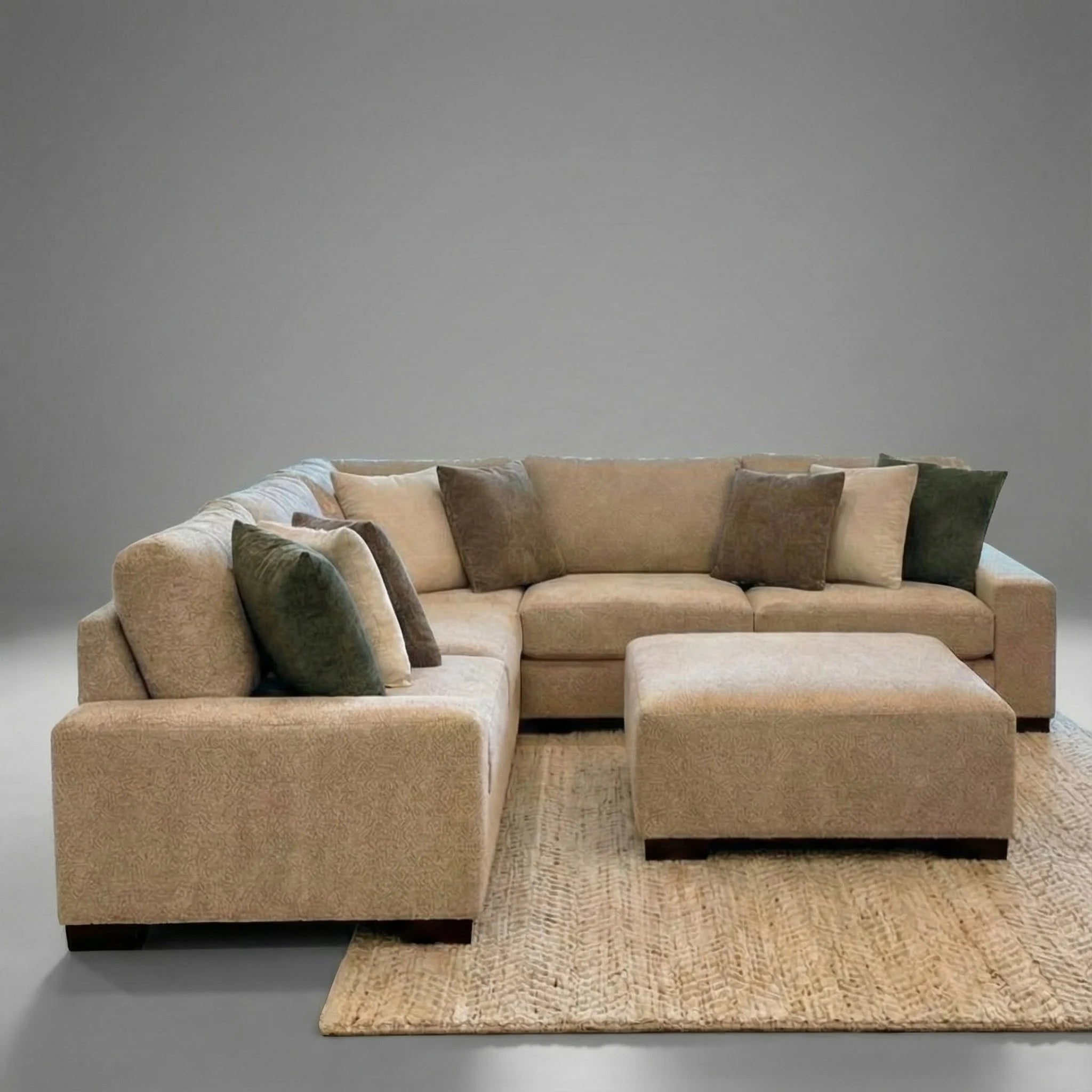 Cuddle Natural Three-Piece Sectional