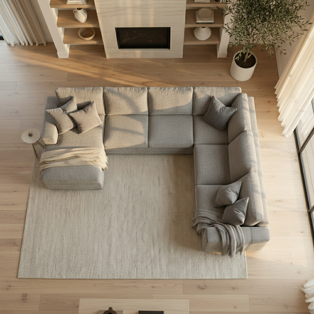 Cuddle Pewter Three-Piece Chaise Sectional