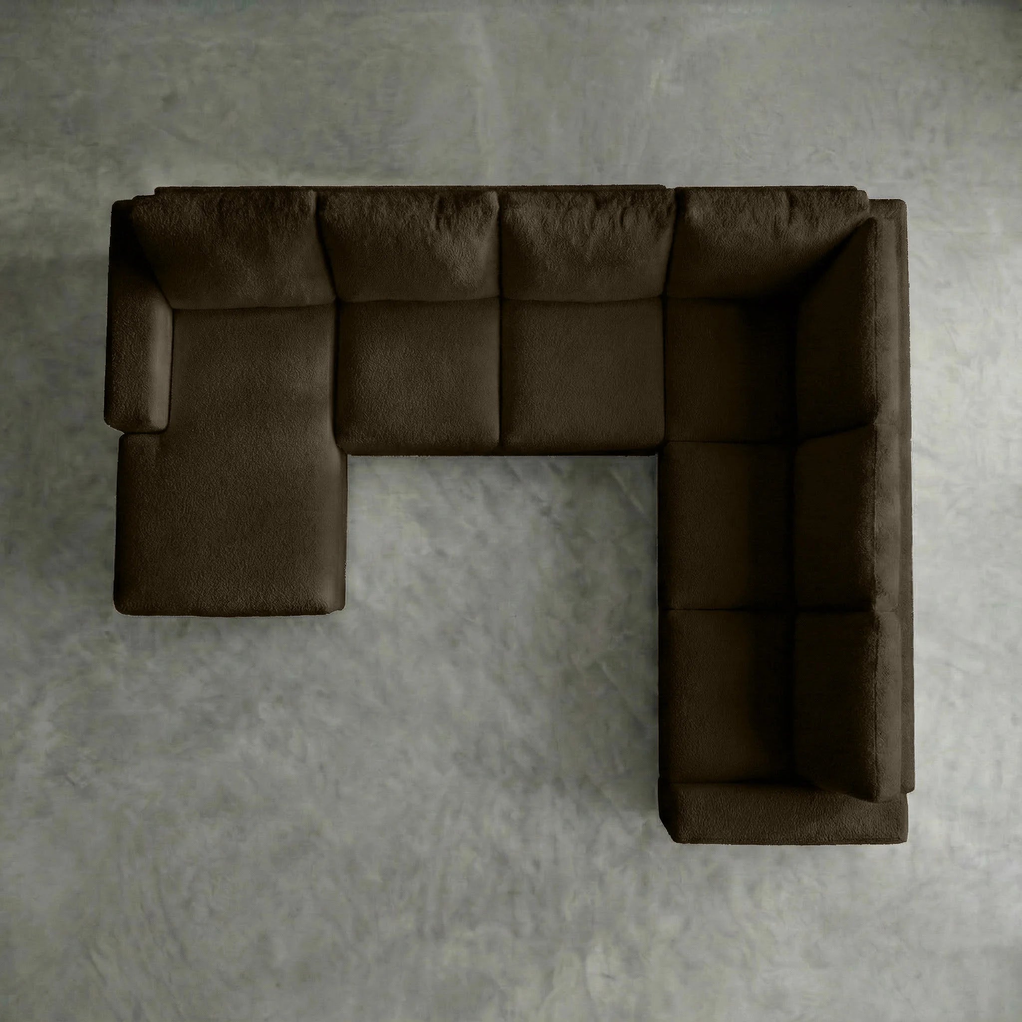 Cuddle Umber Three-Piece Chaise Sectional