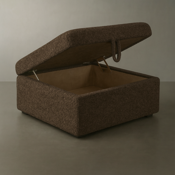 Cuddle Umber Ottoman Square